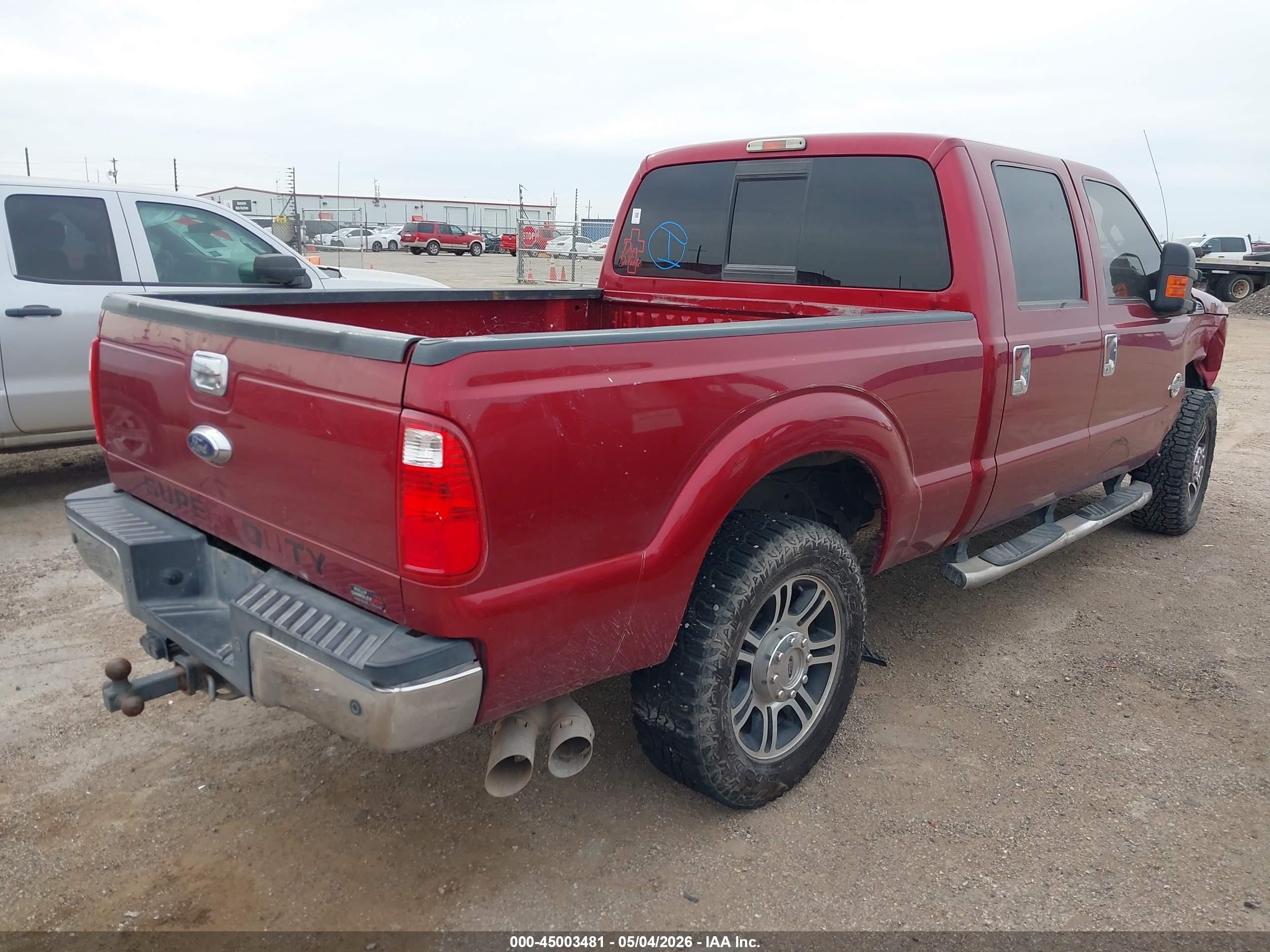 2015 Ford F-250 Xl Red vin: 1FT7W2BT7FEC76266