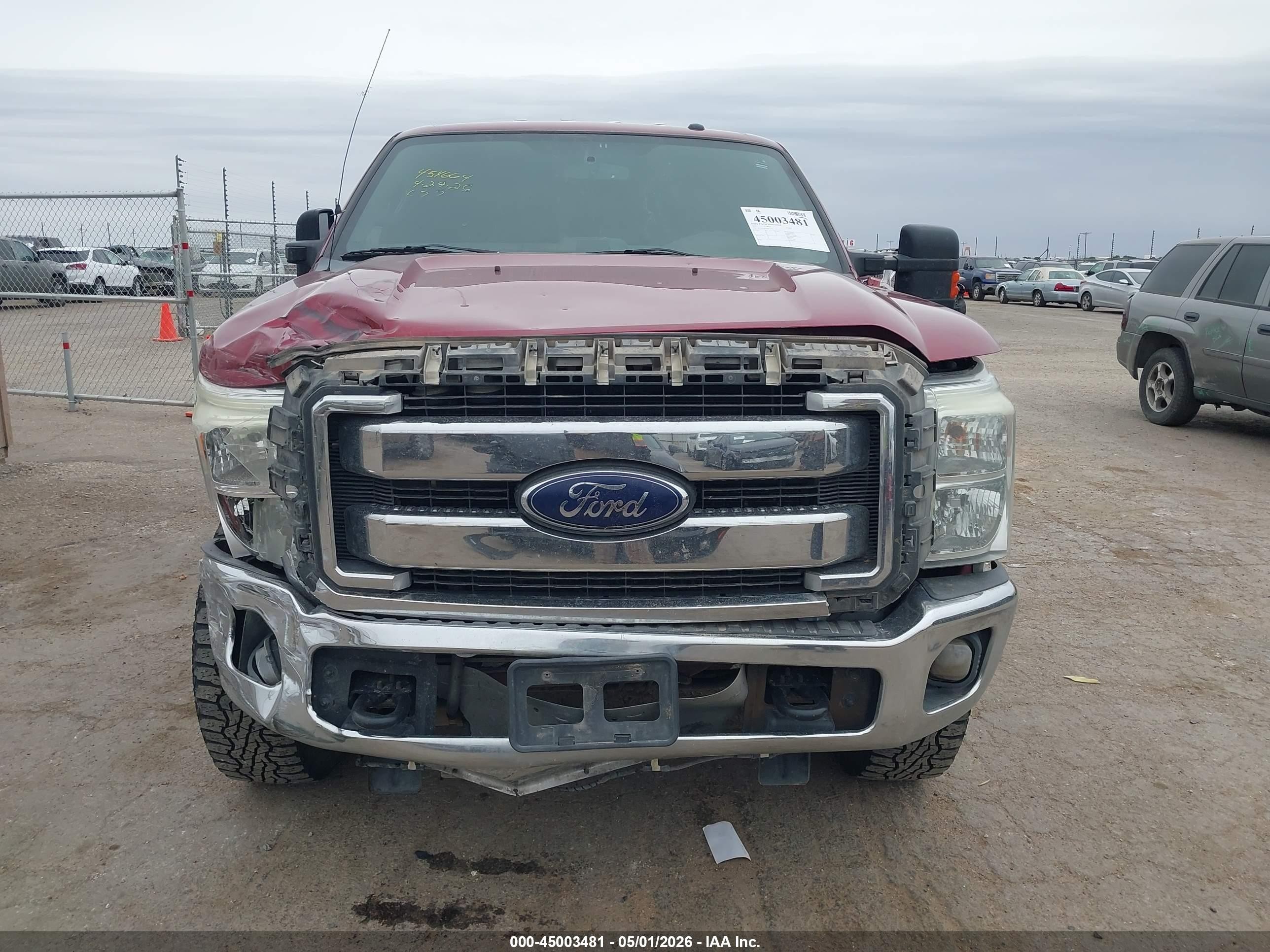 2015 Ford F-250 Xl Red vin: 1FT7W2BT7FEC76266
