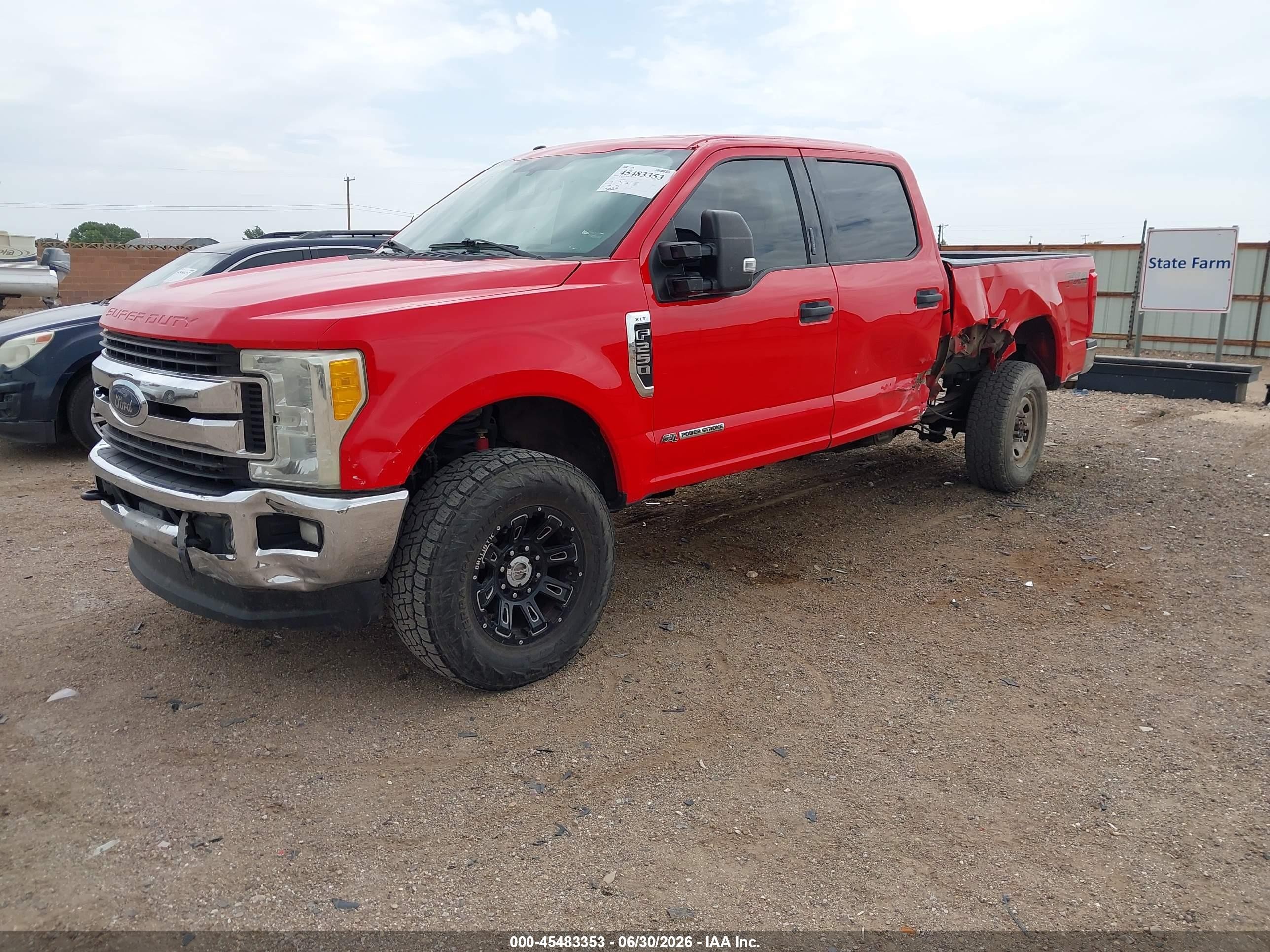 2017 Ford F-250 Xlt Красный vin: 1FT7W2BT7HEB68989