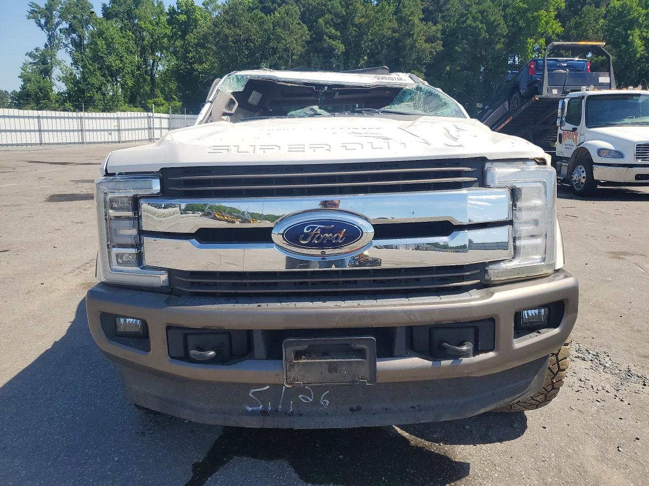 2019 Ford F250 Super Duty White vin: 1FT7W2BT7KEF46302