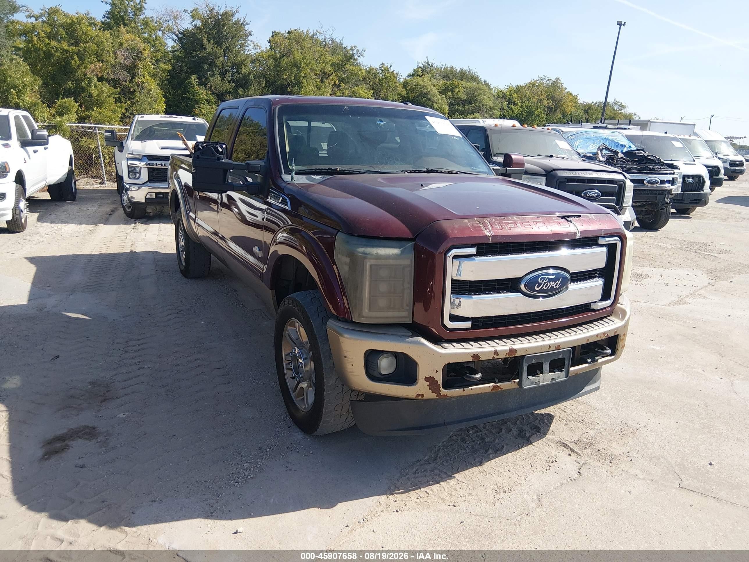 2011 Ford F-250 King Ranch Burgundy vin: 1FT7W2BT8BEA55396
