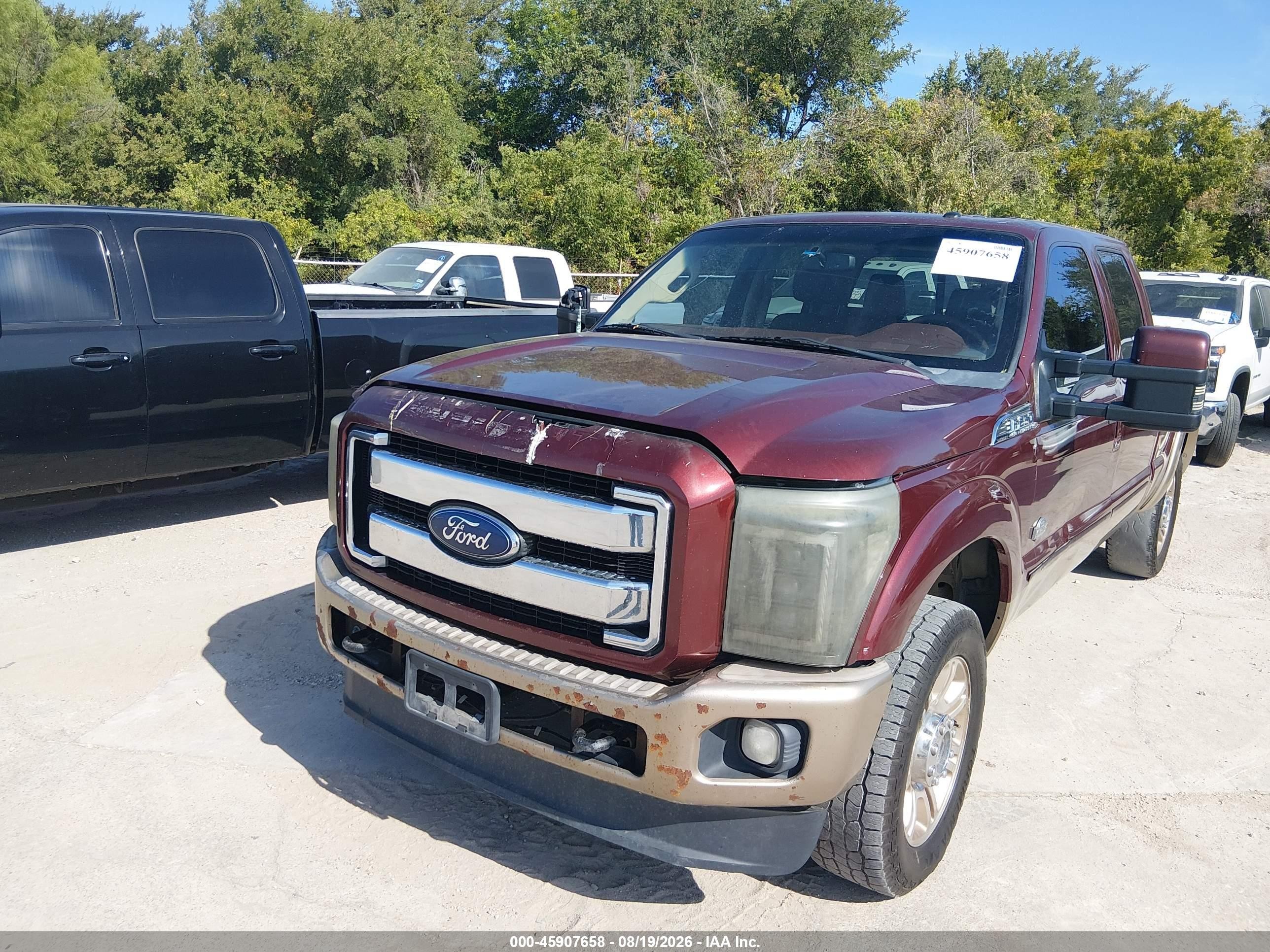 2011 Ford F-250 King Ranch Burgundy vin: 1FT7W2BT8BEA55396