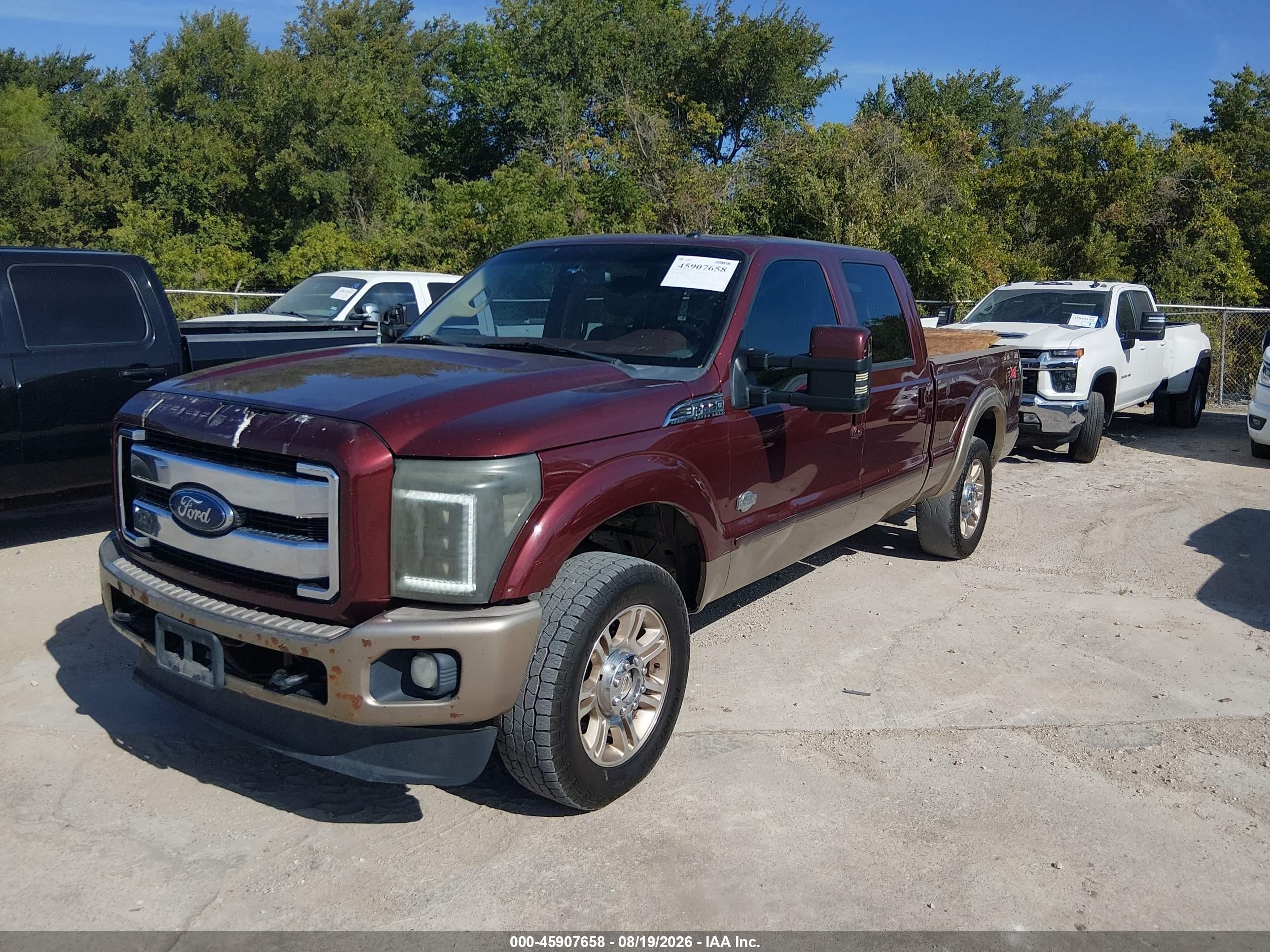 2011 Ford F-250 King Ranch Burgundy vin: 1FT7W2BT8BEA55396