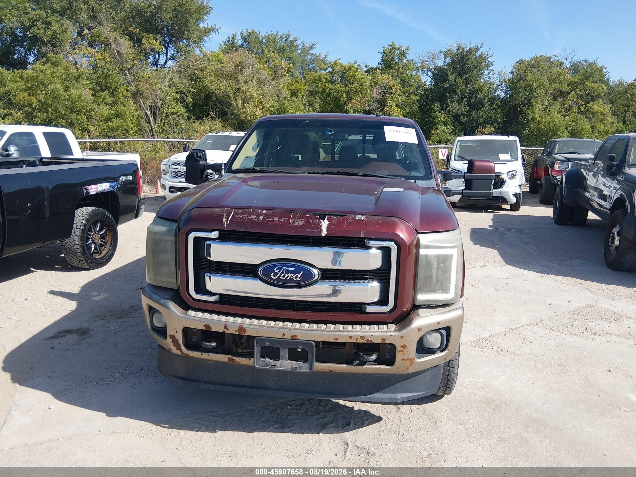 2011 Ford F-250 King Ranch Burgundy vin: 1FT7W2BT8BEA55396