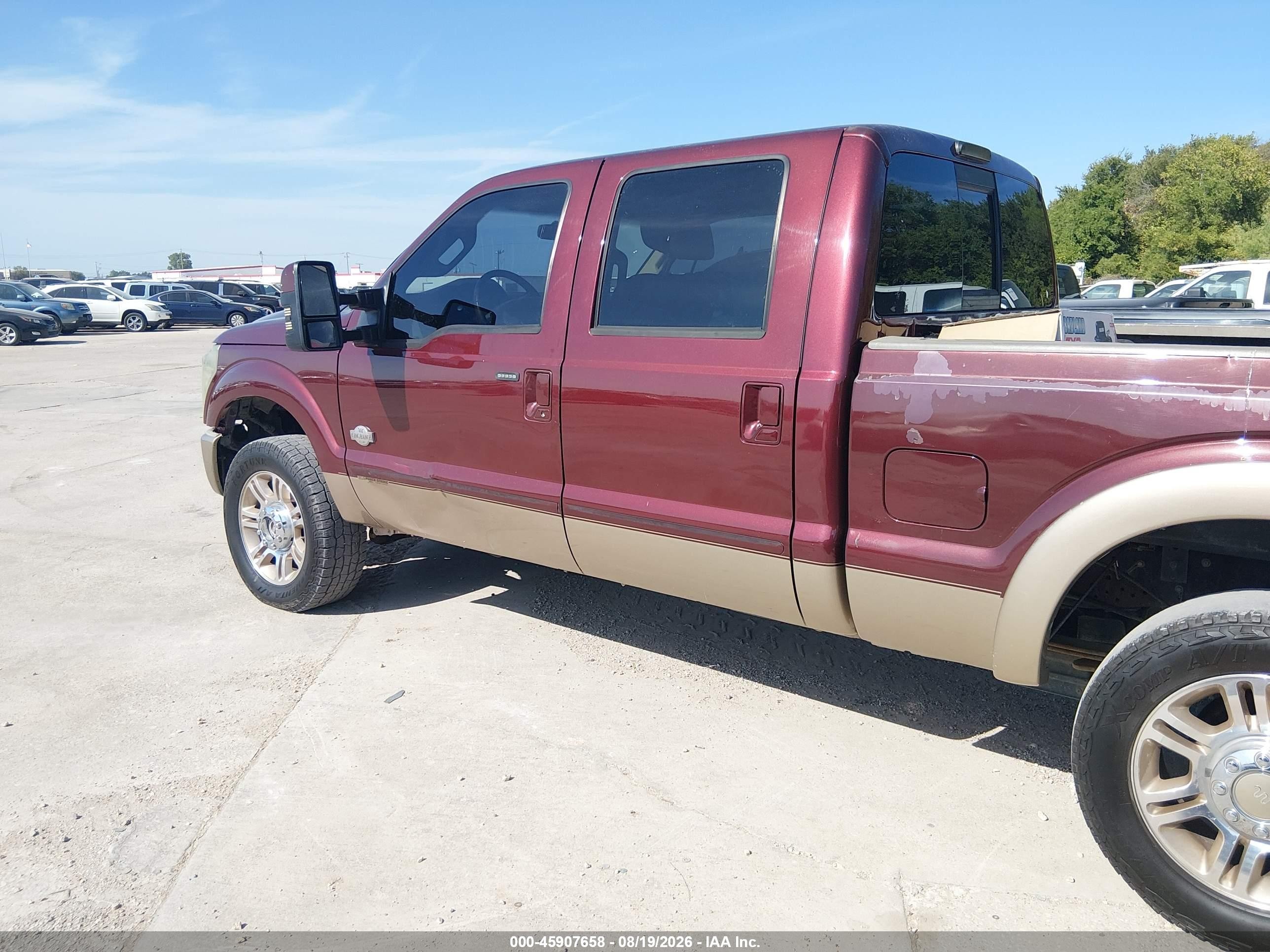2011 Ford F-250 King Ranch Burgundy vin: 1FT7W2BT8BEA55396