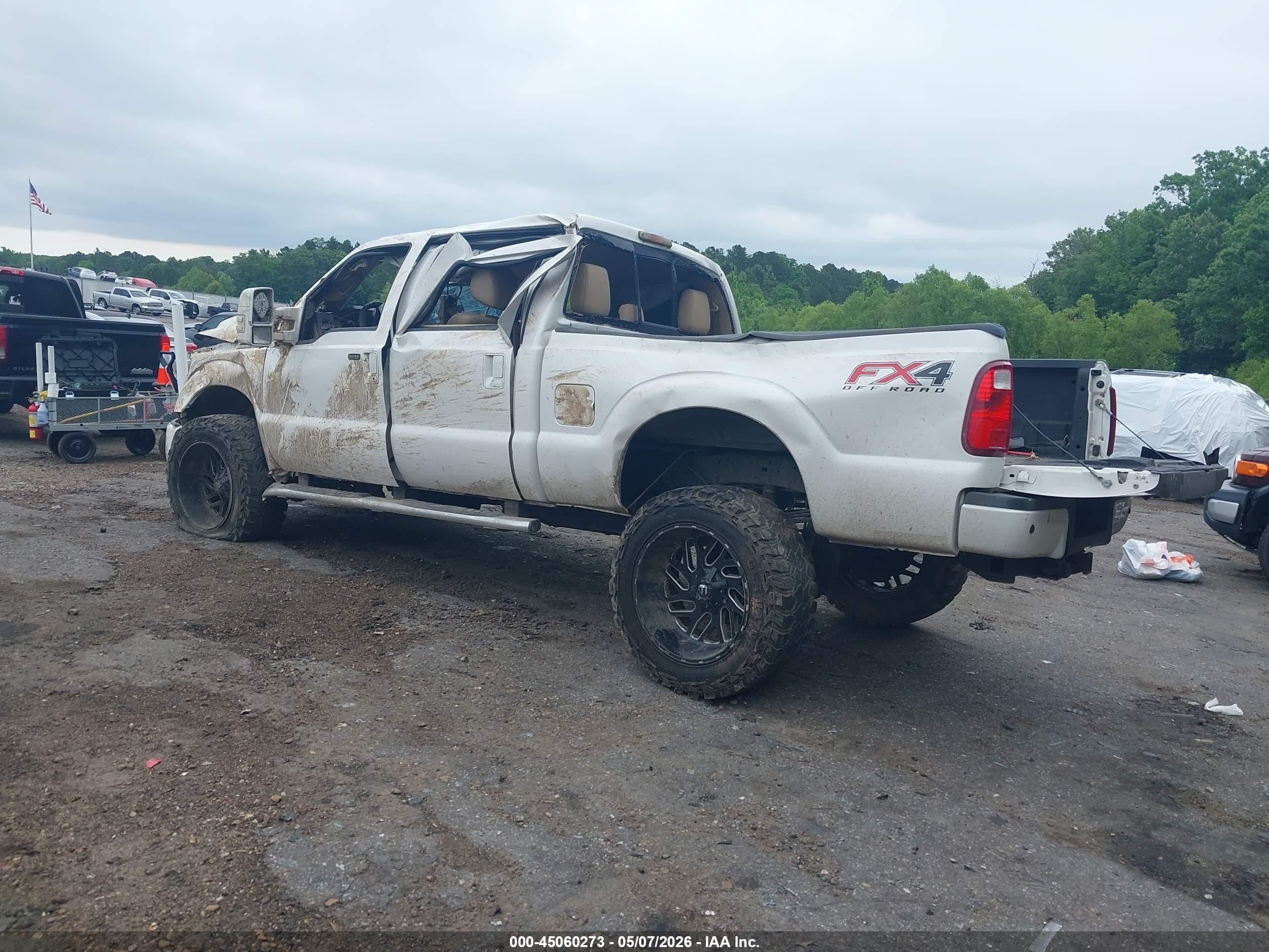 2011 Ford F-250 Lariat White vin: 1FT7W2BT8BED09530