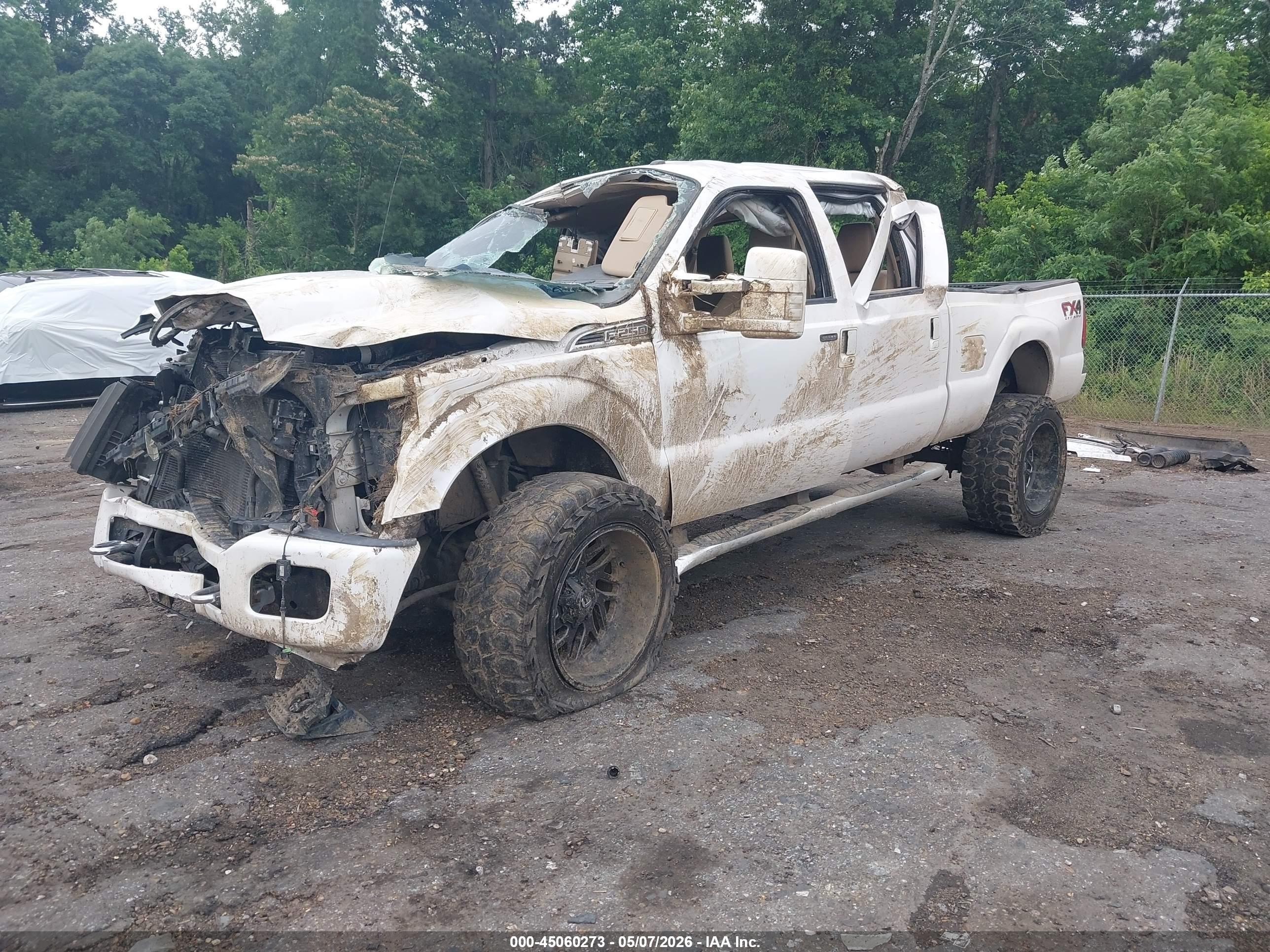 2011 Ford F-250 Lariat White vin: 1FT7W2BT8BED09530