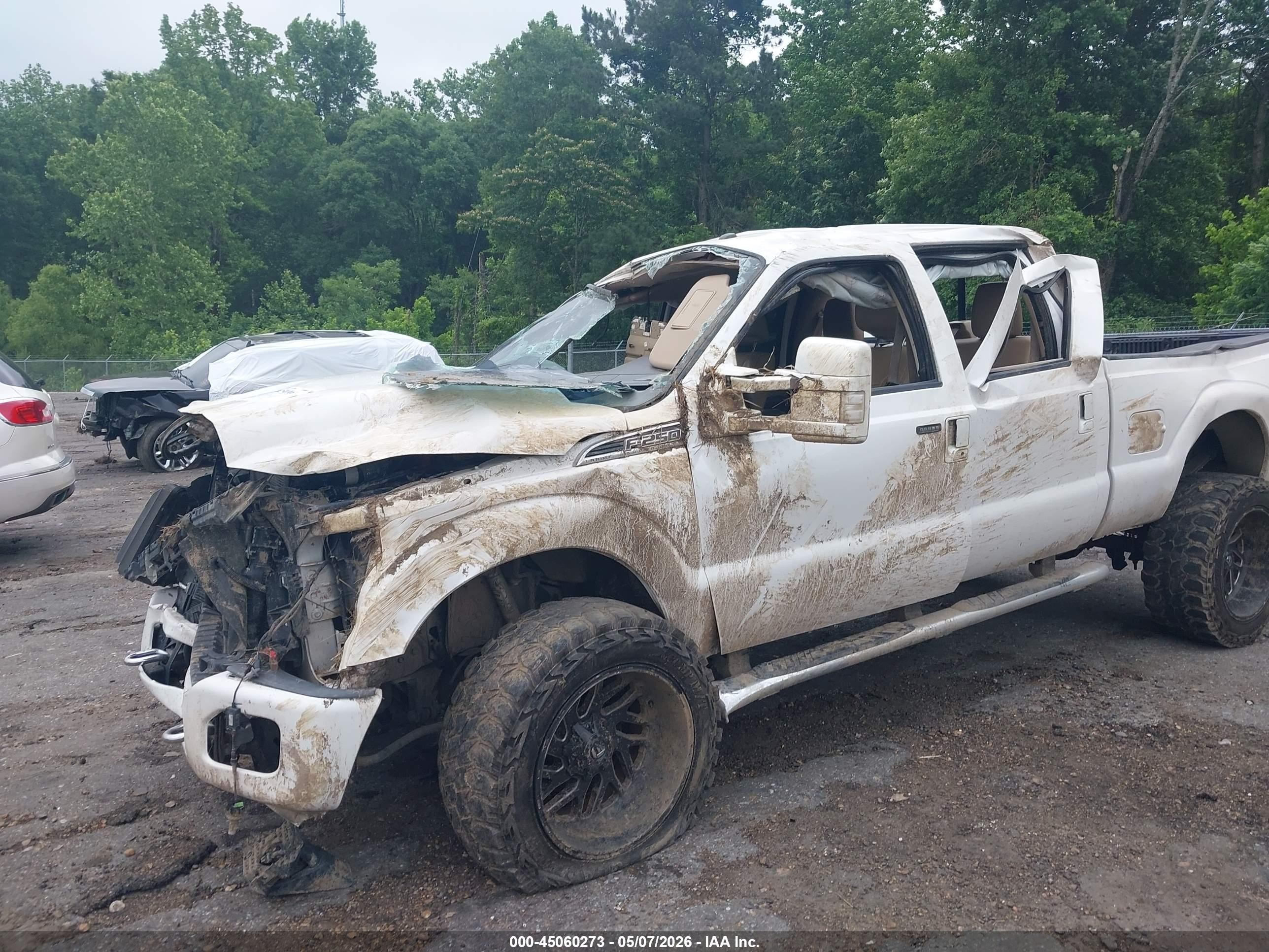 2011 Ford F-250 Lariat White vin: 1FT7W2BT8BED09530