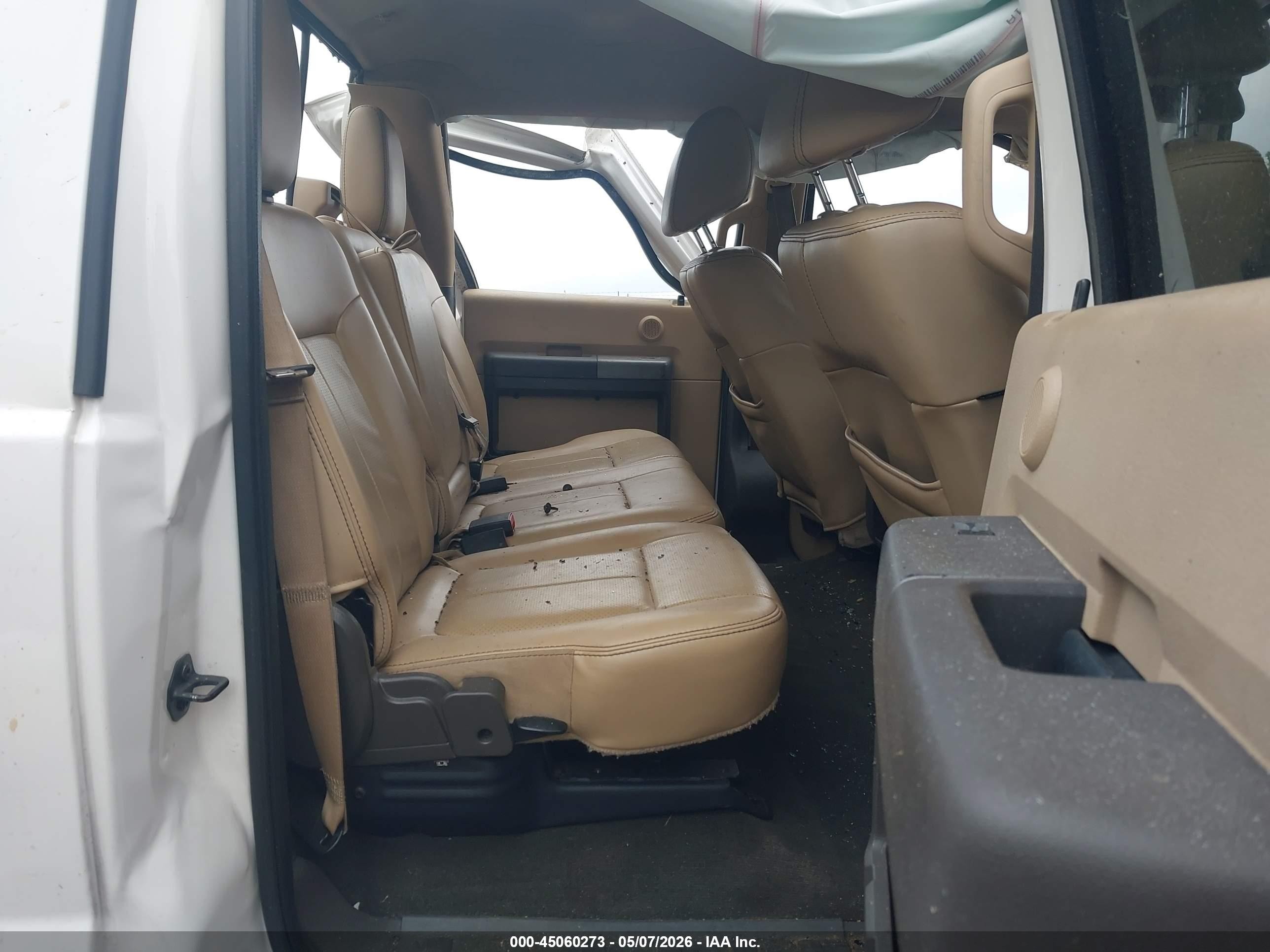 2011 Ford F-250 Lariat White vin: 1FT7W2BT8BED09530