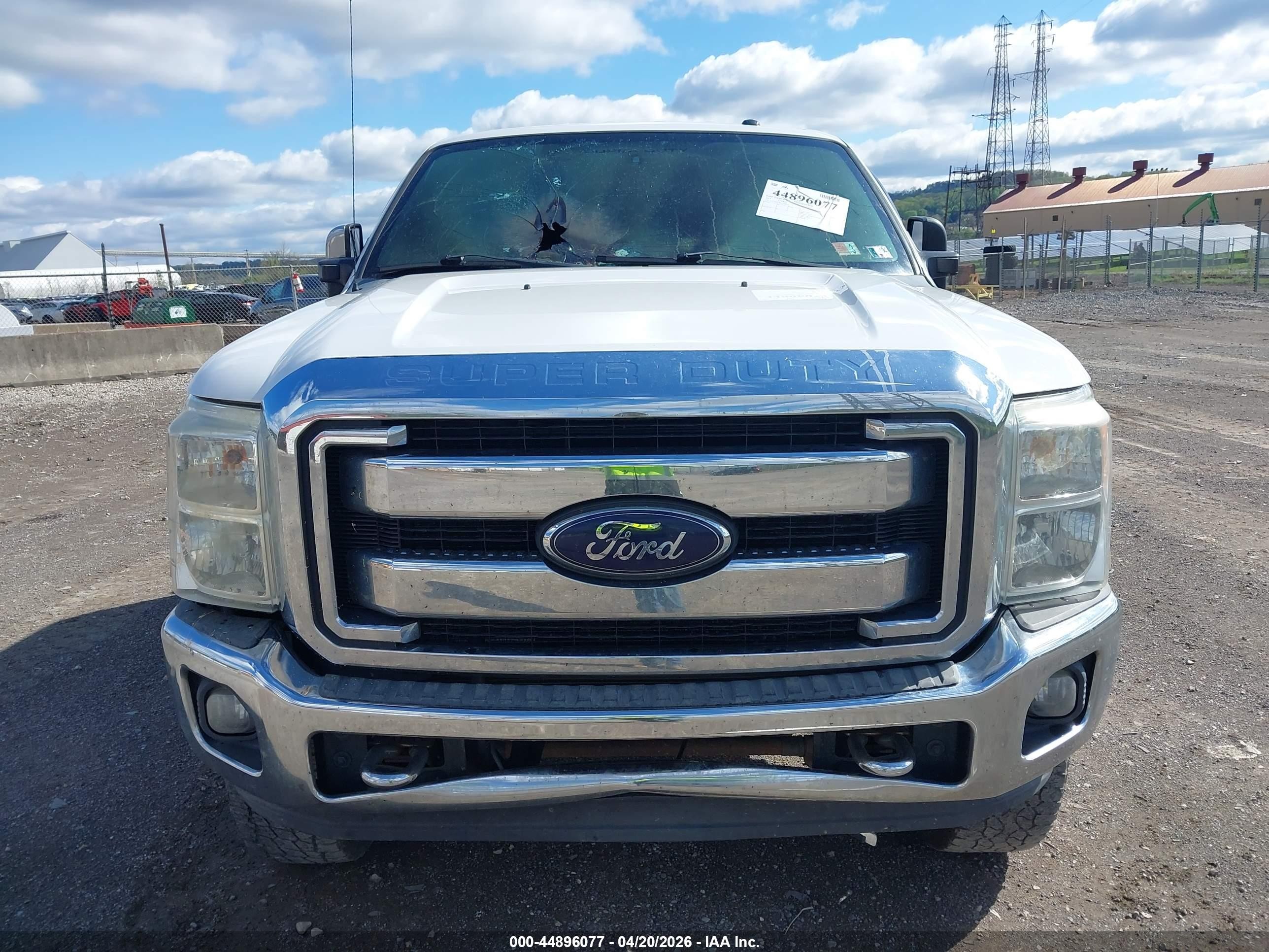 2012 Ford F-250 Lariat White vin: 1FT7W2BT8CEA90828
