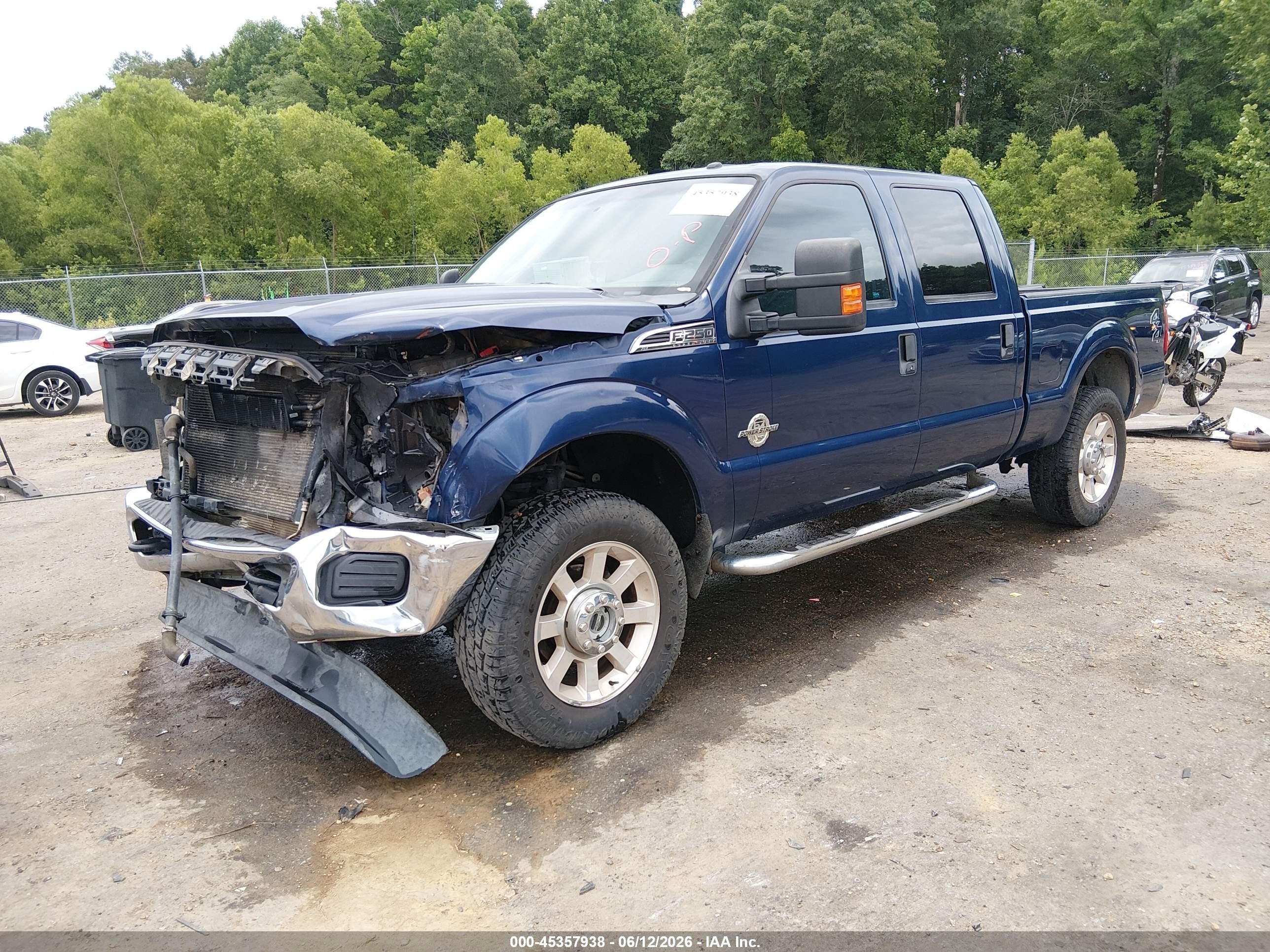 2012 Ford Super Duty F-250 Srw Xlt Синий vin: 1FT7W2BT8CEB22810