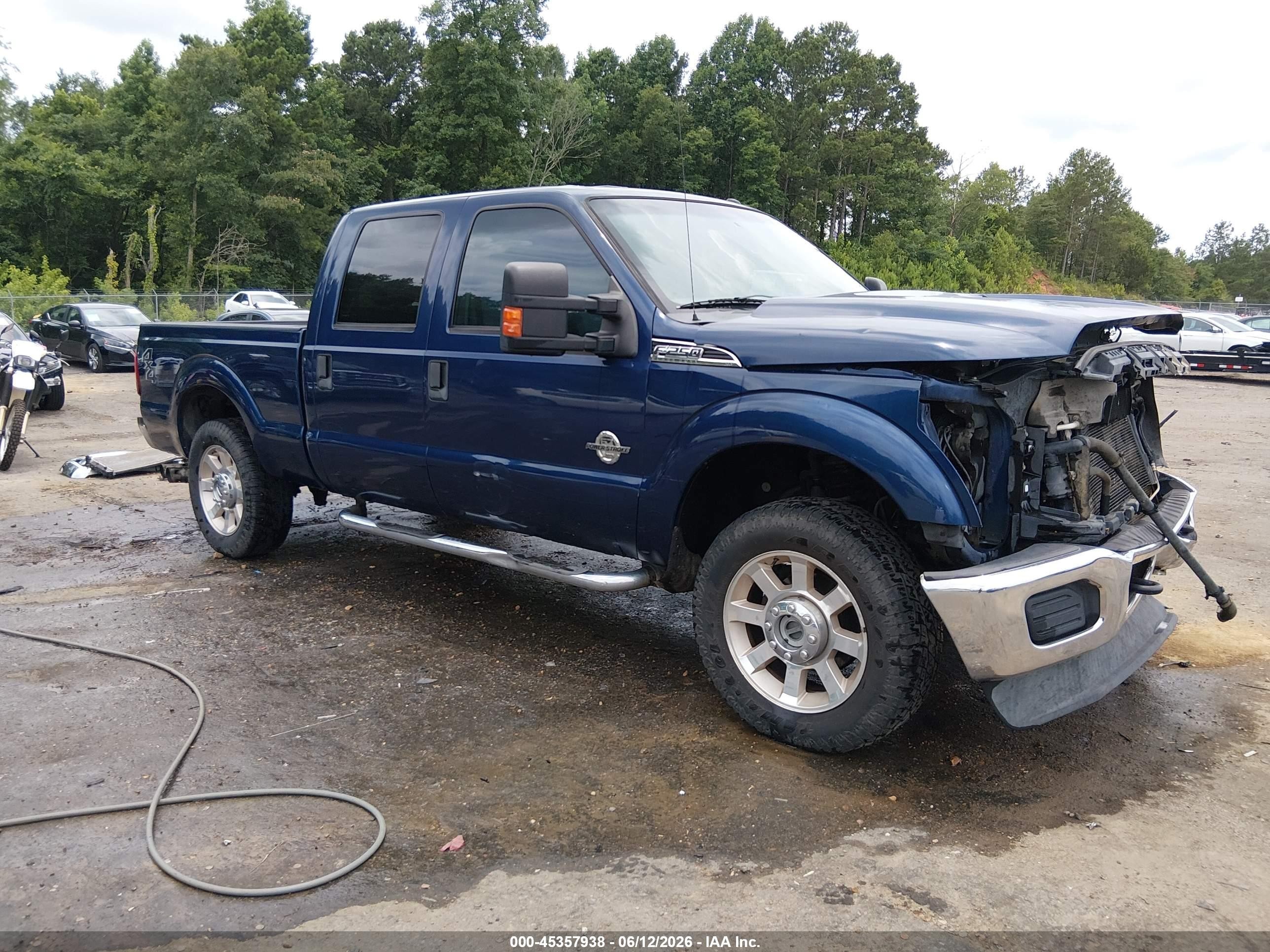 2012 Ford Super Duty F-250 Srw Xlt Синий vin: 1FT7W2BT8CEB22810