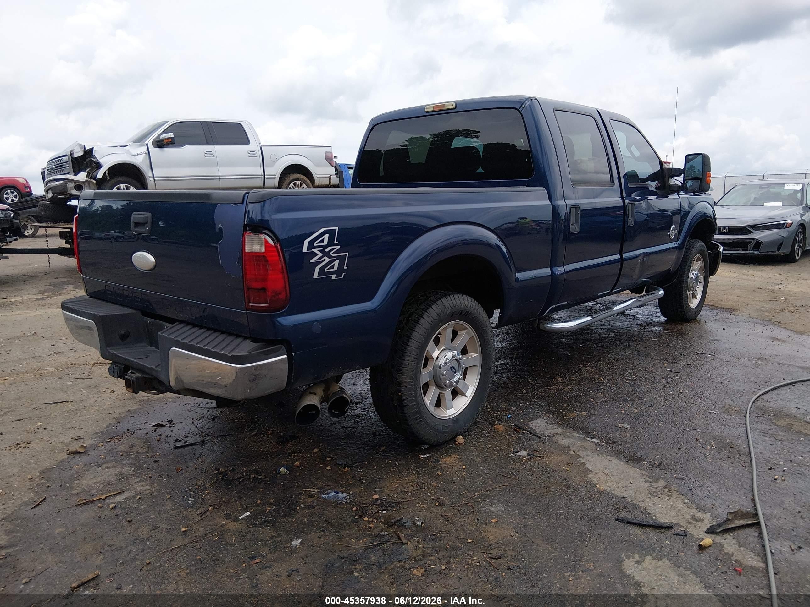 2012 Ford Super Duty F-250 Srw Xlt Синий vin: 1FT7W2BT8CEB22810