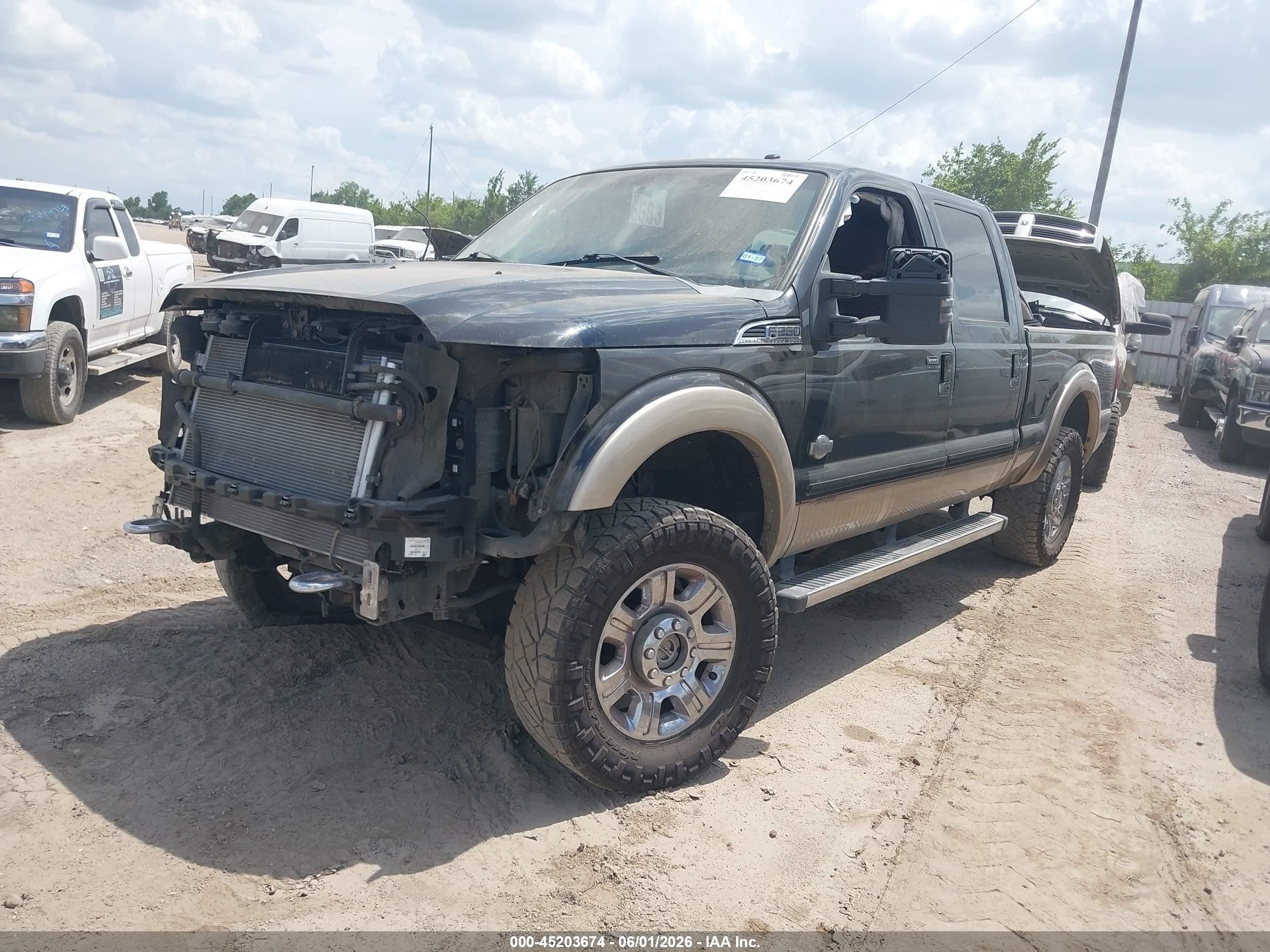 2012 Ford F-250 Lariat Black vin: 1FT7W2BT8CEB52146