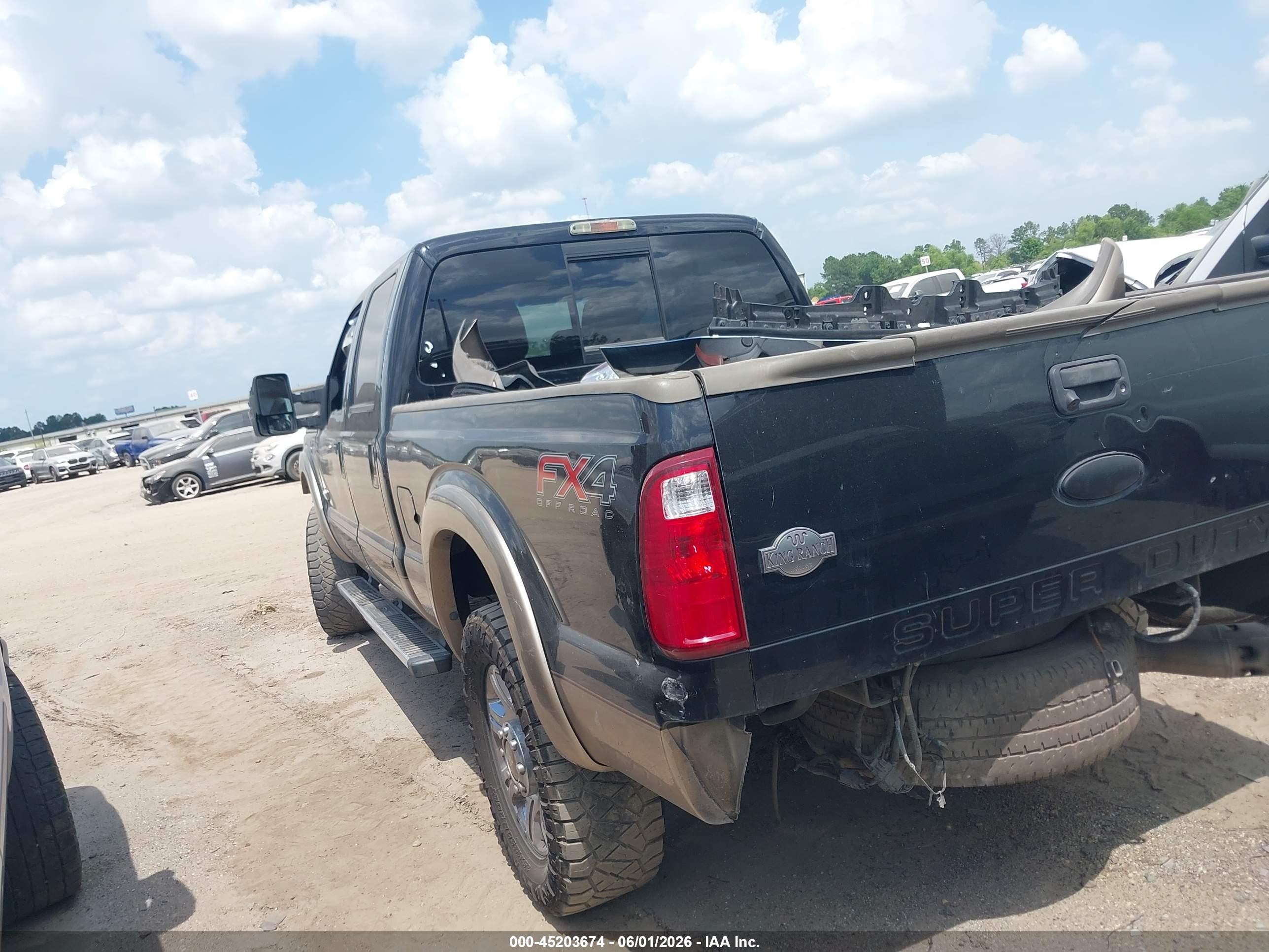 2012 Ford F-250 Lariat Black vin: 1FT7W2BT8CEB52146