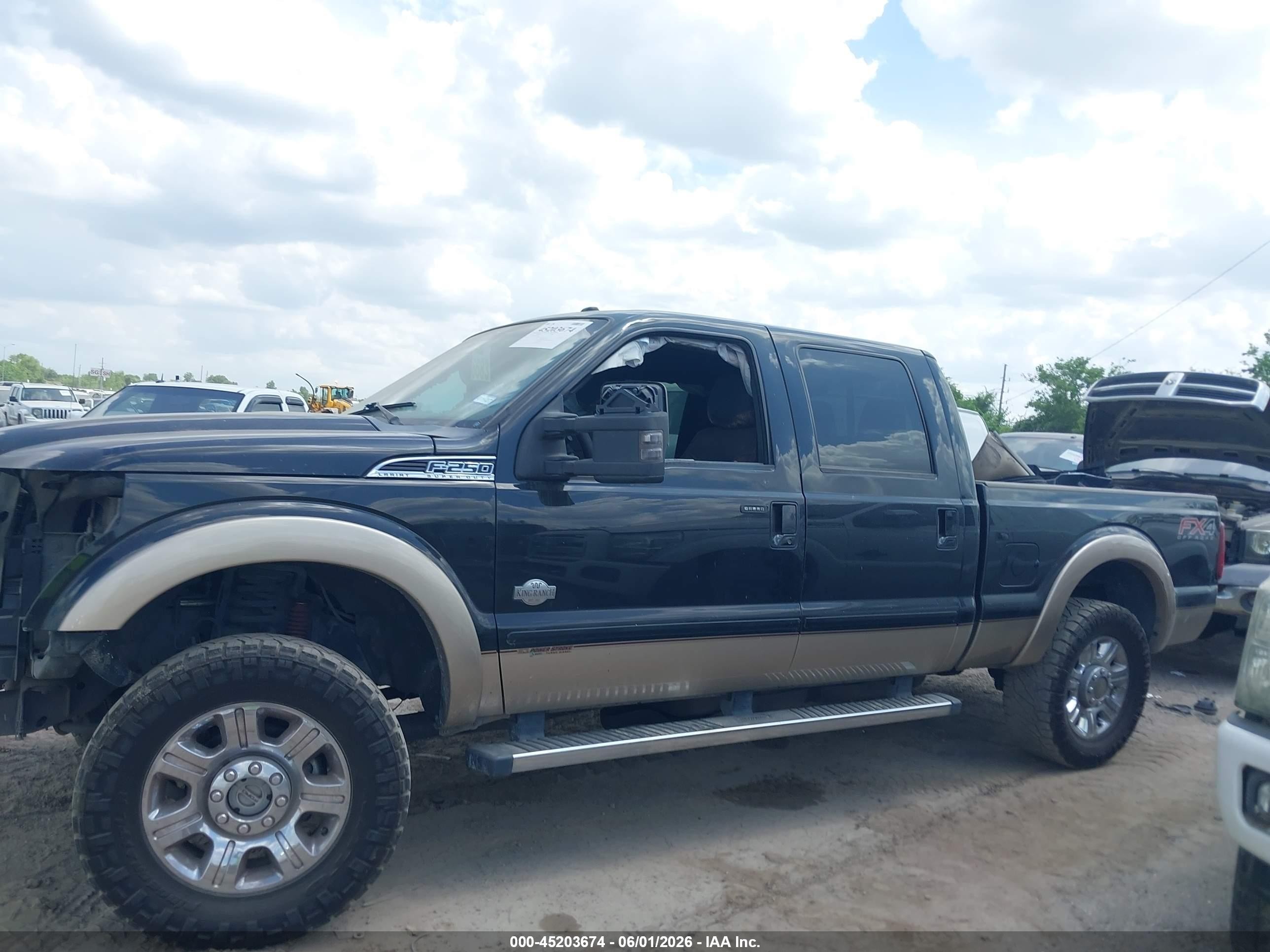 2012 Ford F-250 Lariat Black vin: 1FT7W2BT8CEB52146