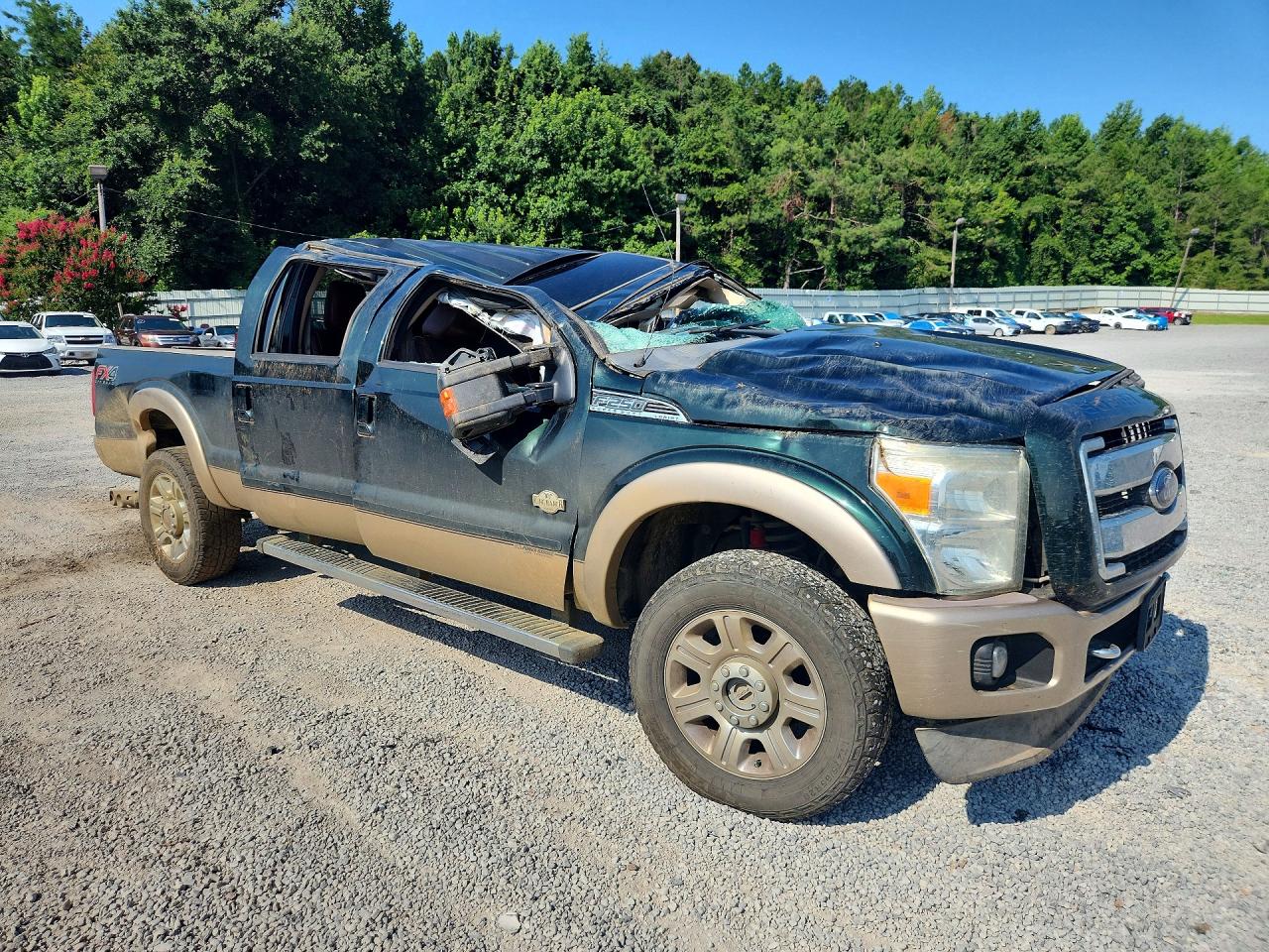 2012 Ford F250 Super Duty Green vin: 1FT7W2BT8CEC04259