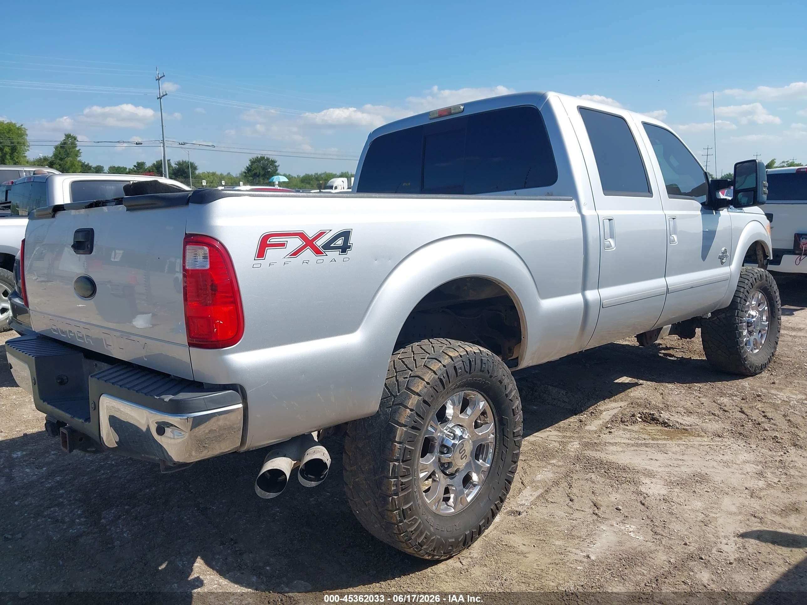 2012 Ford F-250 Lariat Silver vin: 1FT7W2BT8CEC25189