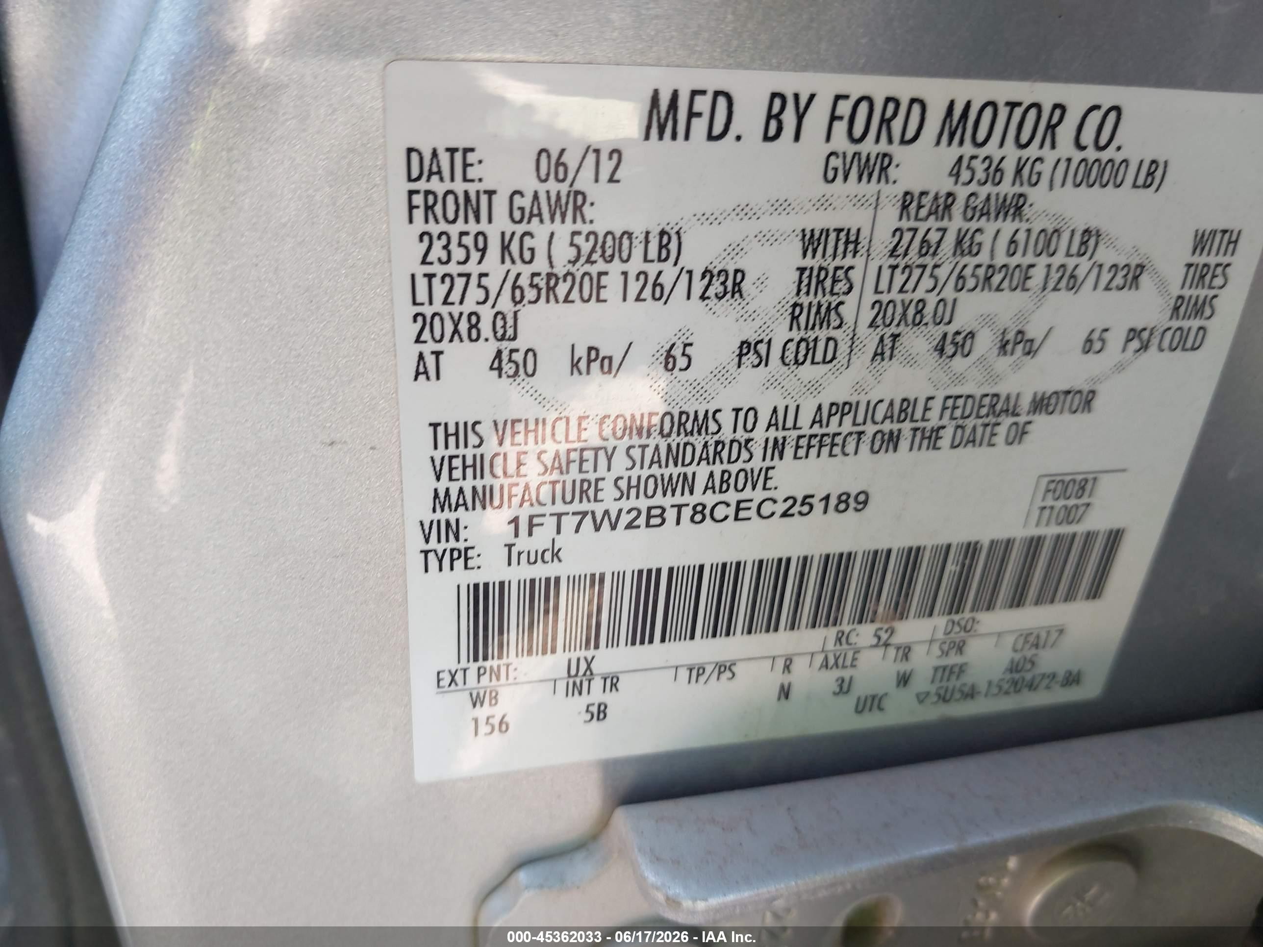 2012 Ford F-250 Lariat Silver vin: 1FT7W2BT8CEC25189