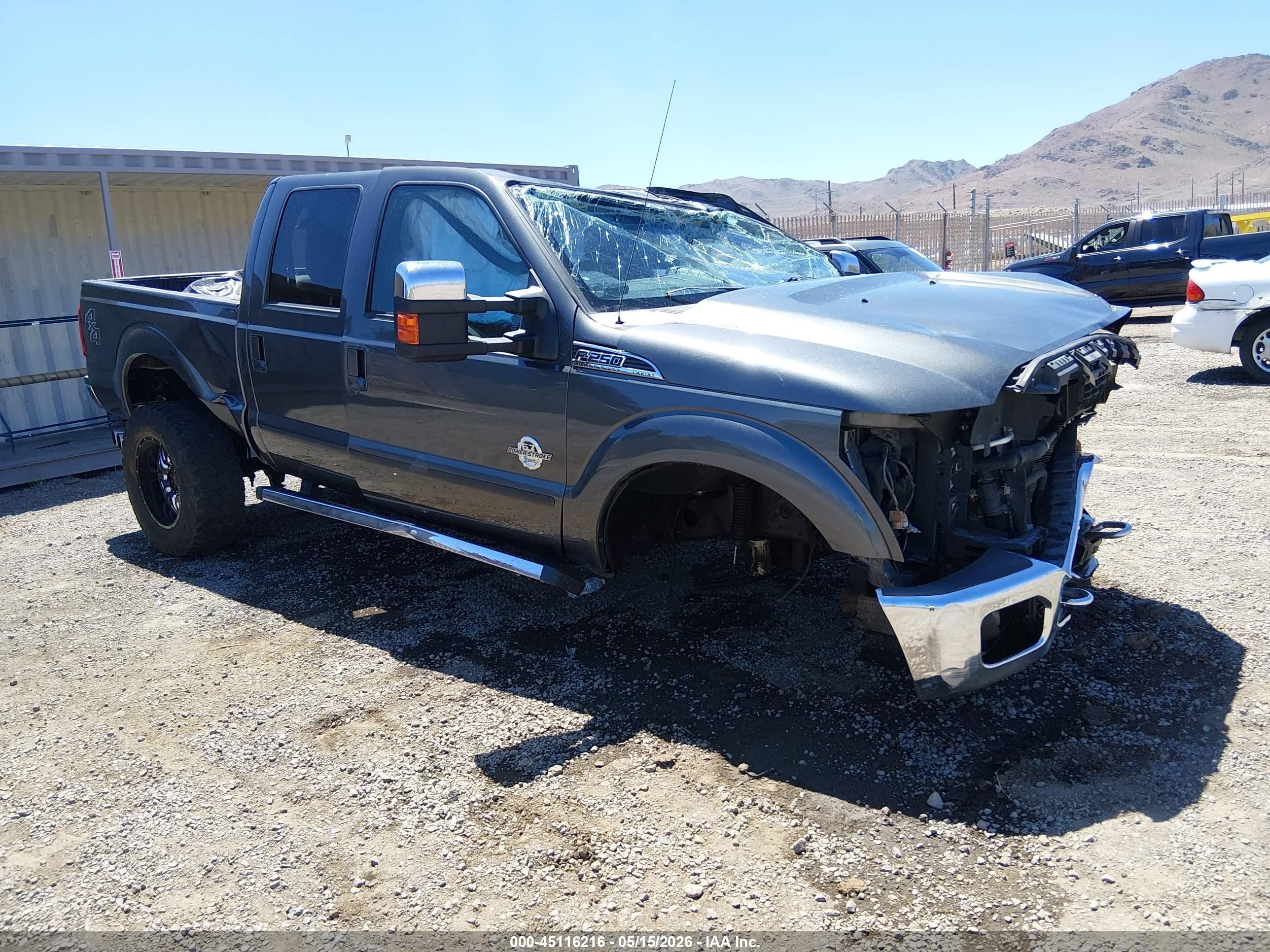 2015 Ford F-250 Lariat Gray vin: 1FT7W2BT8FEC35287