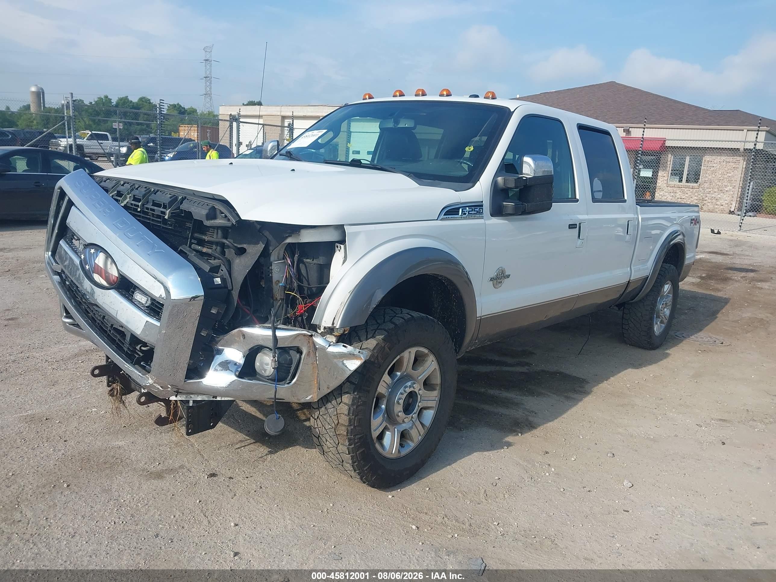 2011 Ford F-250 Lariat White vin: 1FT7W2BT9BEC39570