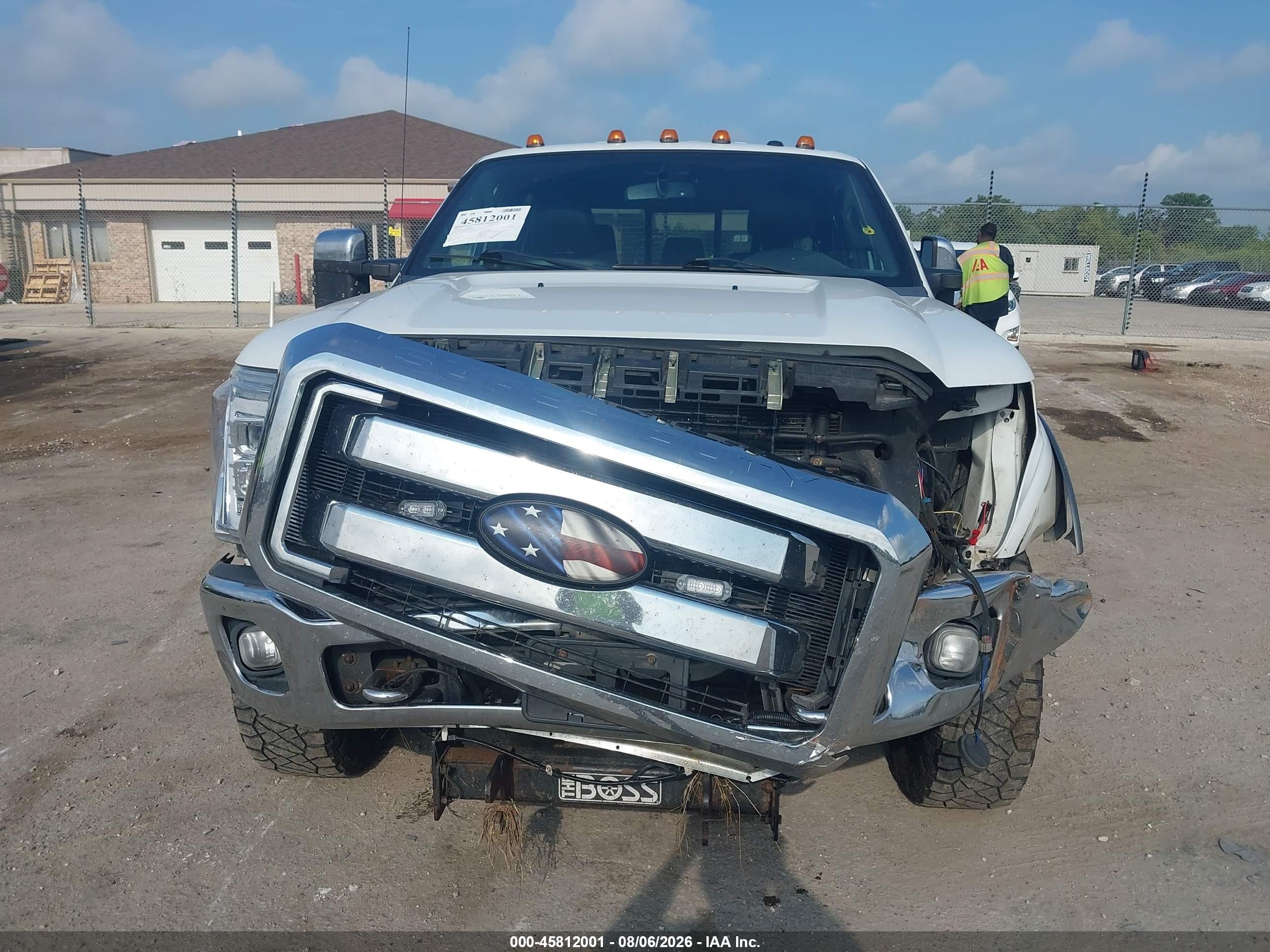 2011 Ford F-250 Lariat White vin: 1FT7W2BT9BEC39570