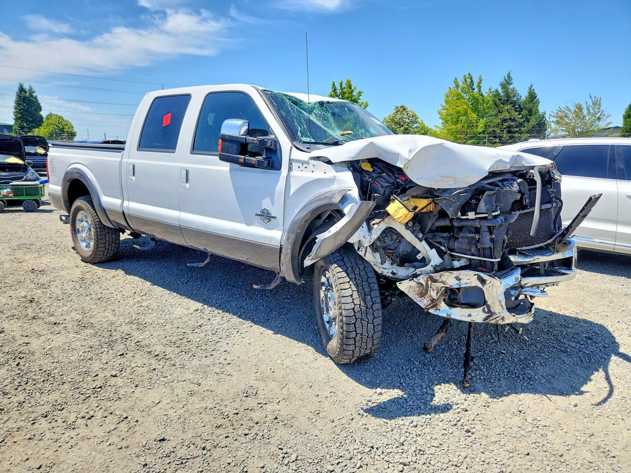 2012 Ford F250 Super Duty White vin: 1FT7W2BT9CEC42406