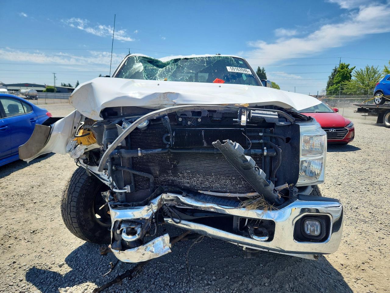 2012 Ford F250 Super Duty White vin: 1FT7W2BT9CEC42406