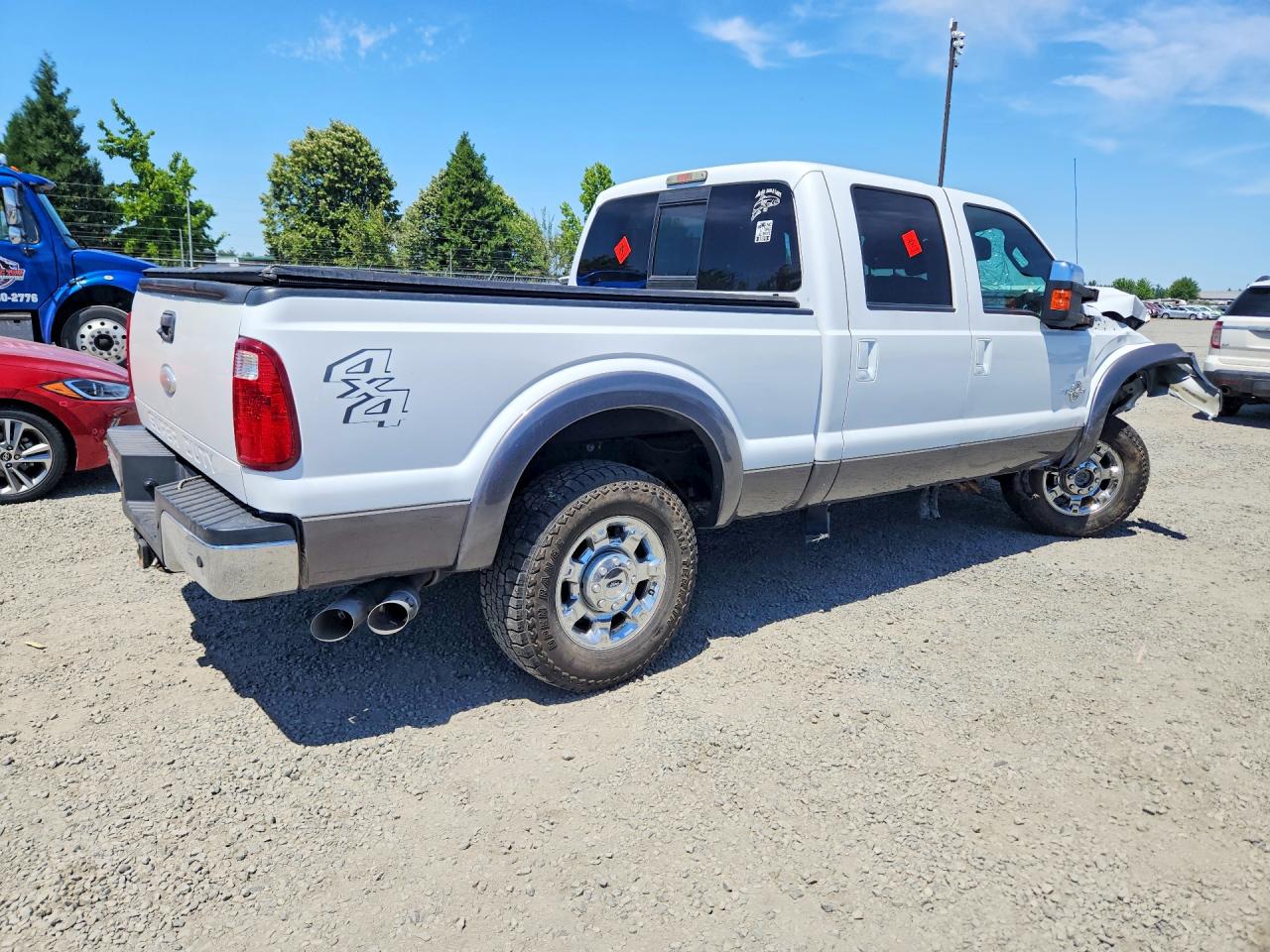 2012 Ford F250 Super Duty White vin: 1FT7W2BT9CEC42406