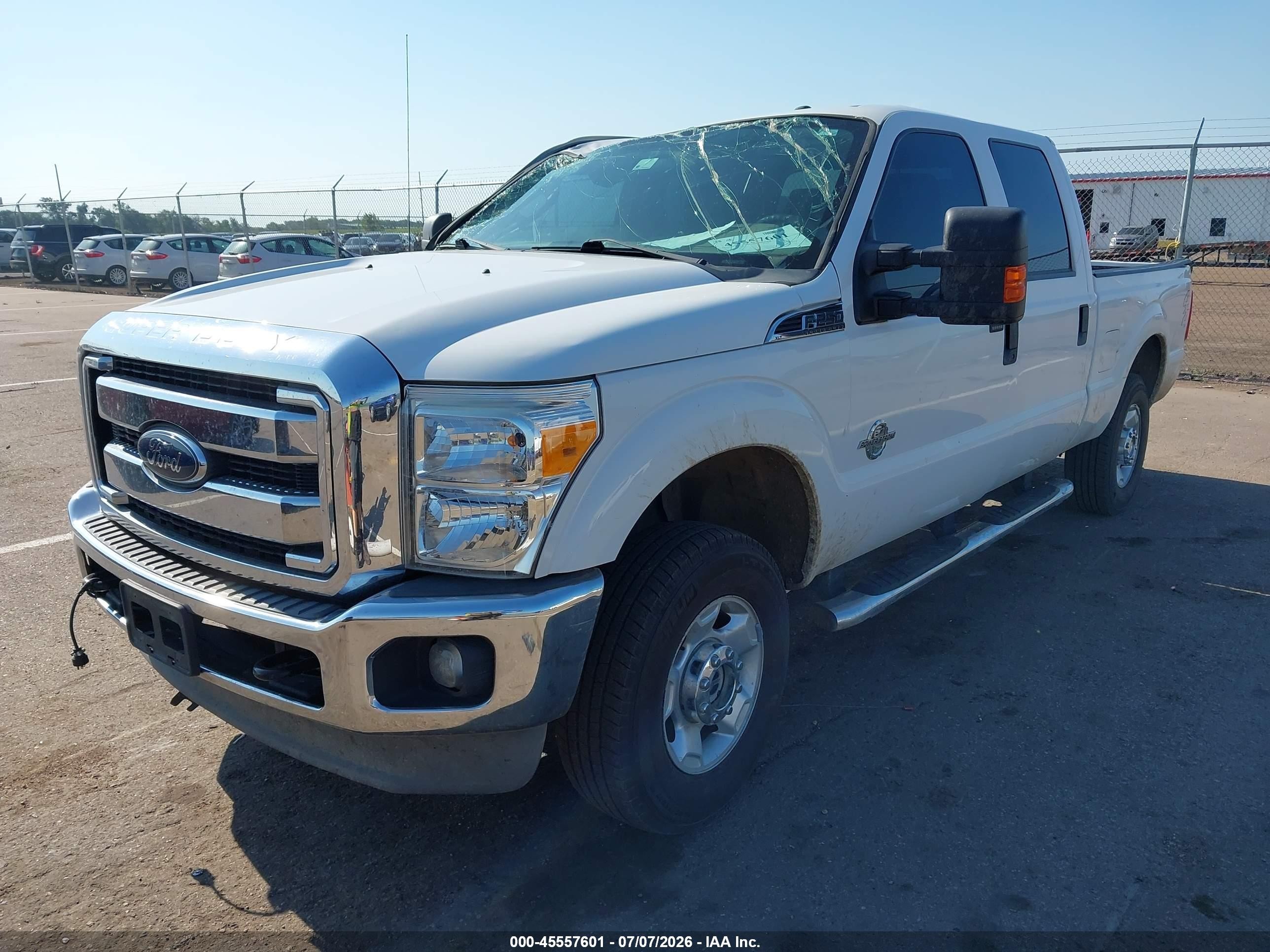 2013 Ford F-250 Xlt White vin: 1FT7W2BT9DEA12530