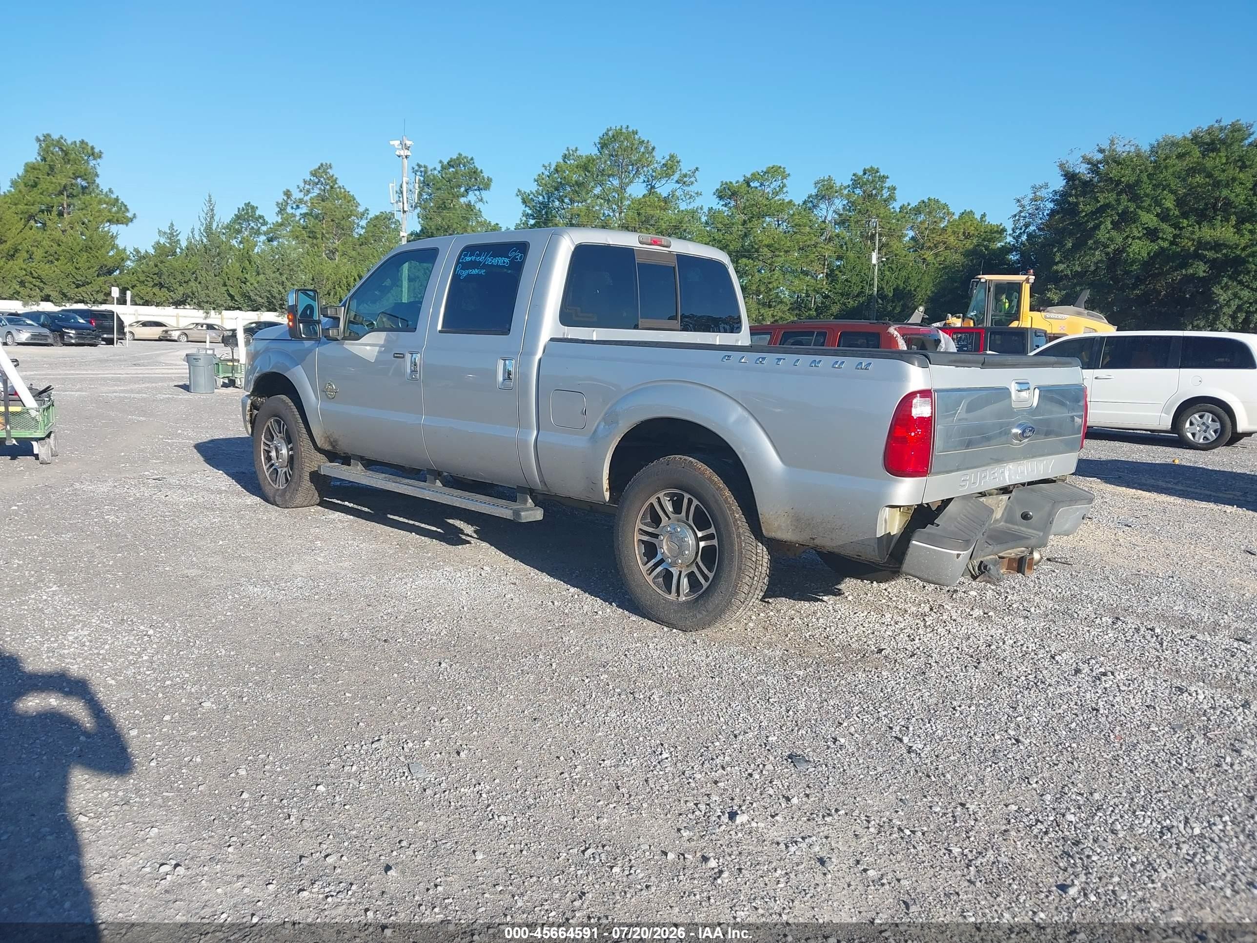 2013 Ford Super Duty F-250 Srw King Ranch/lariat/platinum/xl/xlt Silver vin: 1FT7W2BT9DEA89835
