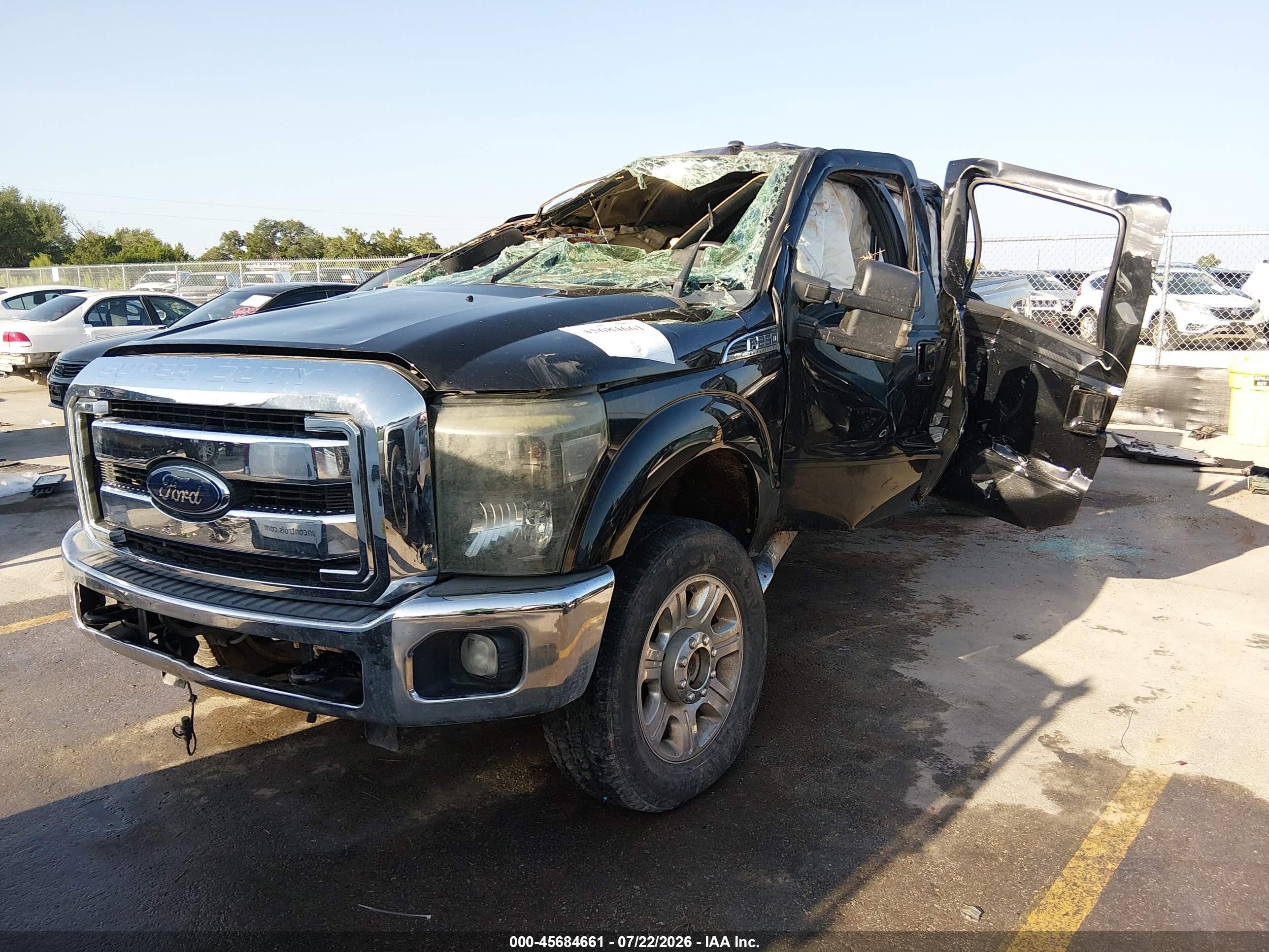 2014 Ford F-250 Lariat Black vin: 1FT7W2BT9EEB40770