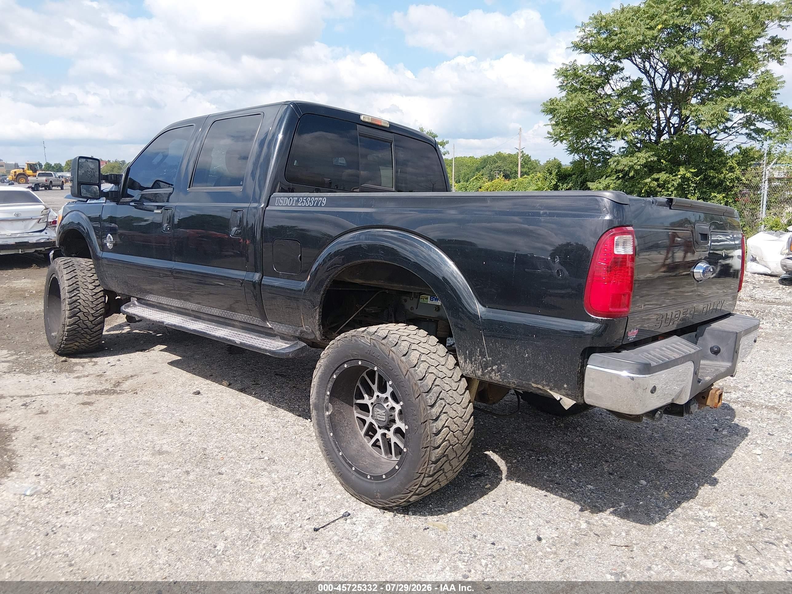2014 Ford F-250 Lariat Black vin: 1FT7W2BT9EEB59125
