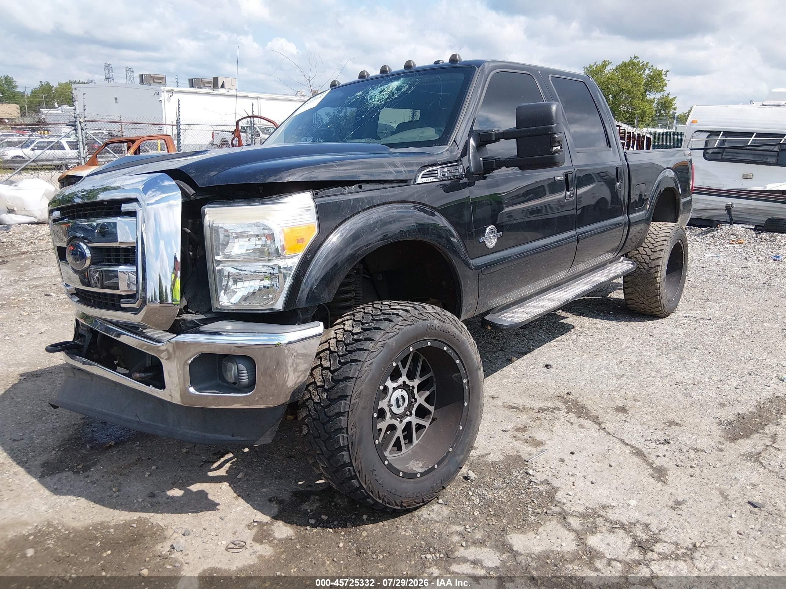2014 Ford F-250 Lariat Black vin: 1FT7W2BT9EEB59125
