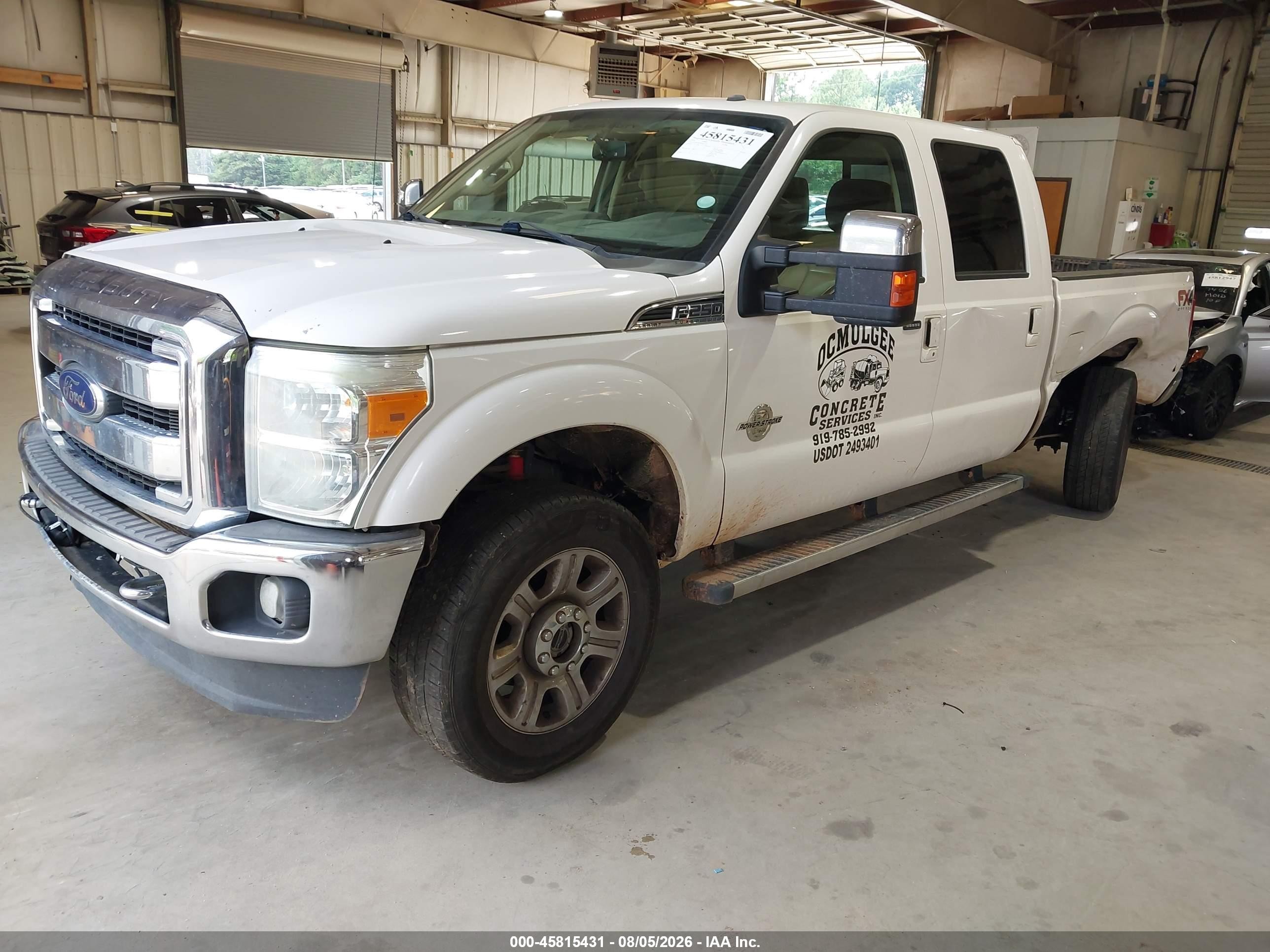 2014 Ford F-250 Lariat White vin: 1FT7W2BT9EEB73235