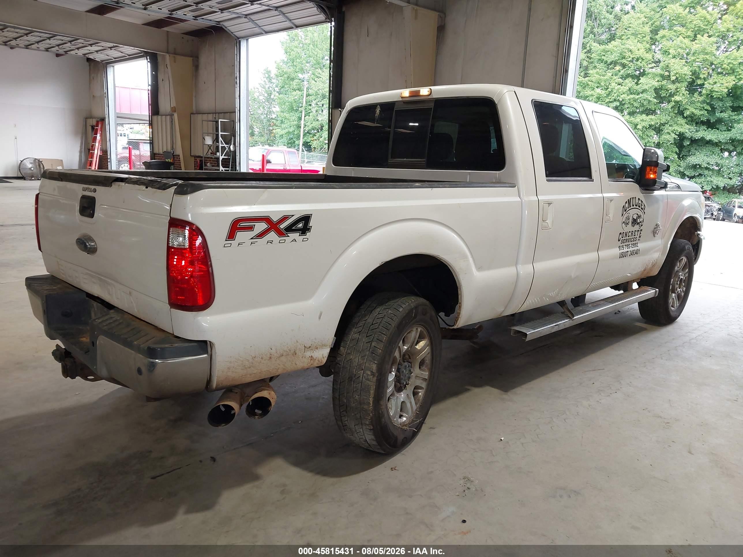 2014 Ford F-250 Lariat White vin: 1FT7W2BT9EEB73235