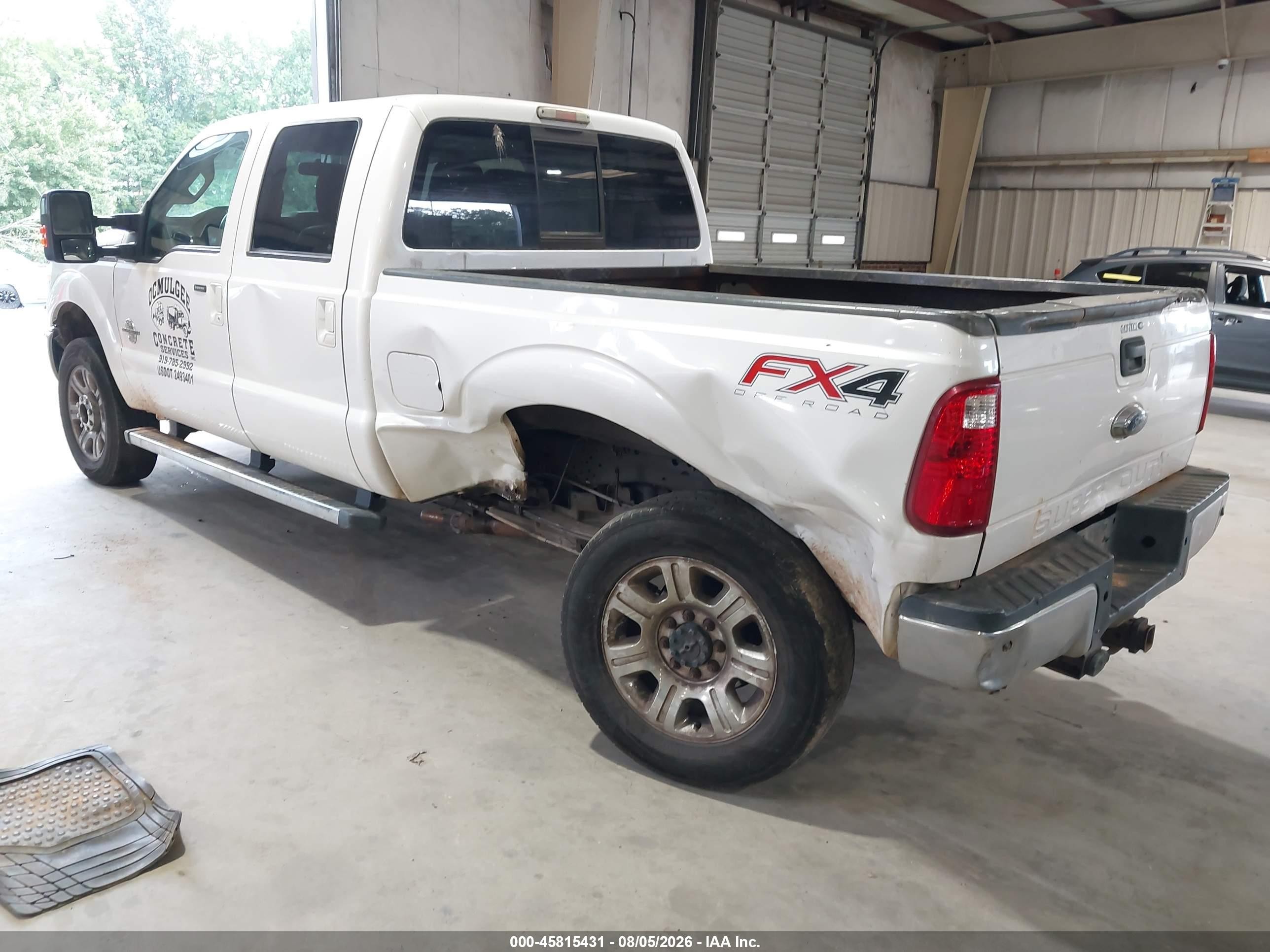 2014 Ford F-250 Lariat White vin: 1FT7W2BT9EEB73235