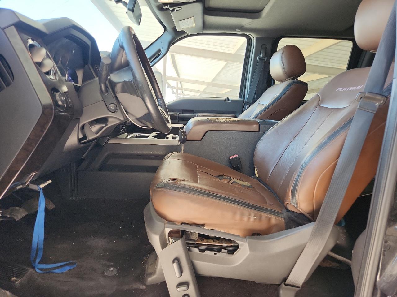 2015 Ford F250 Super Duty Black vin: 1FT7W2BT9FEA26771 Damage: Left Front Seat, Torn, > 12 Inches