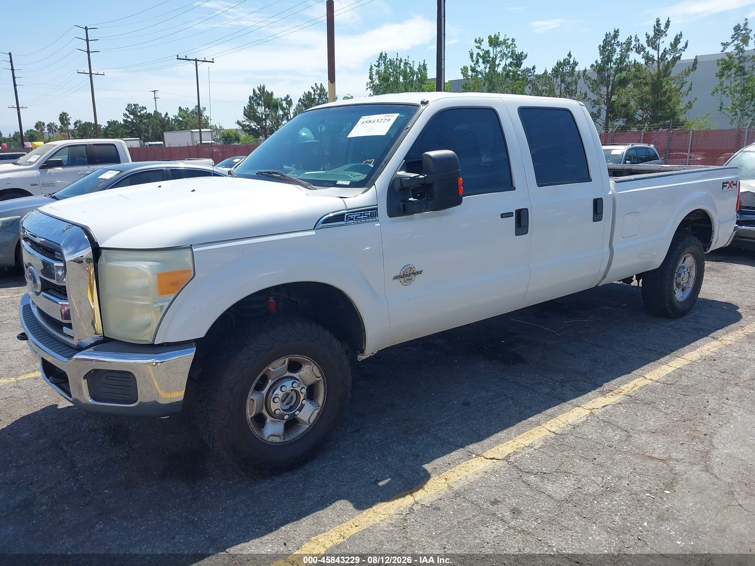 2011 Ford F-250 Xlt White vin: 1FT7W2BTXBEA17541