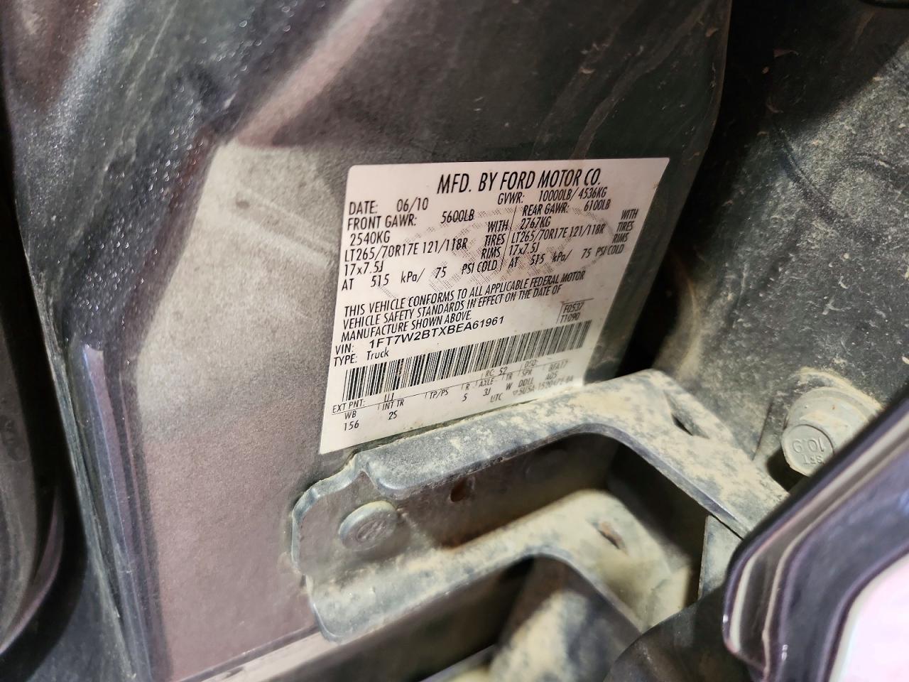 2011 Ford F250 Super Duty Silver vin: 1FT7W2BTXBEA61961