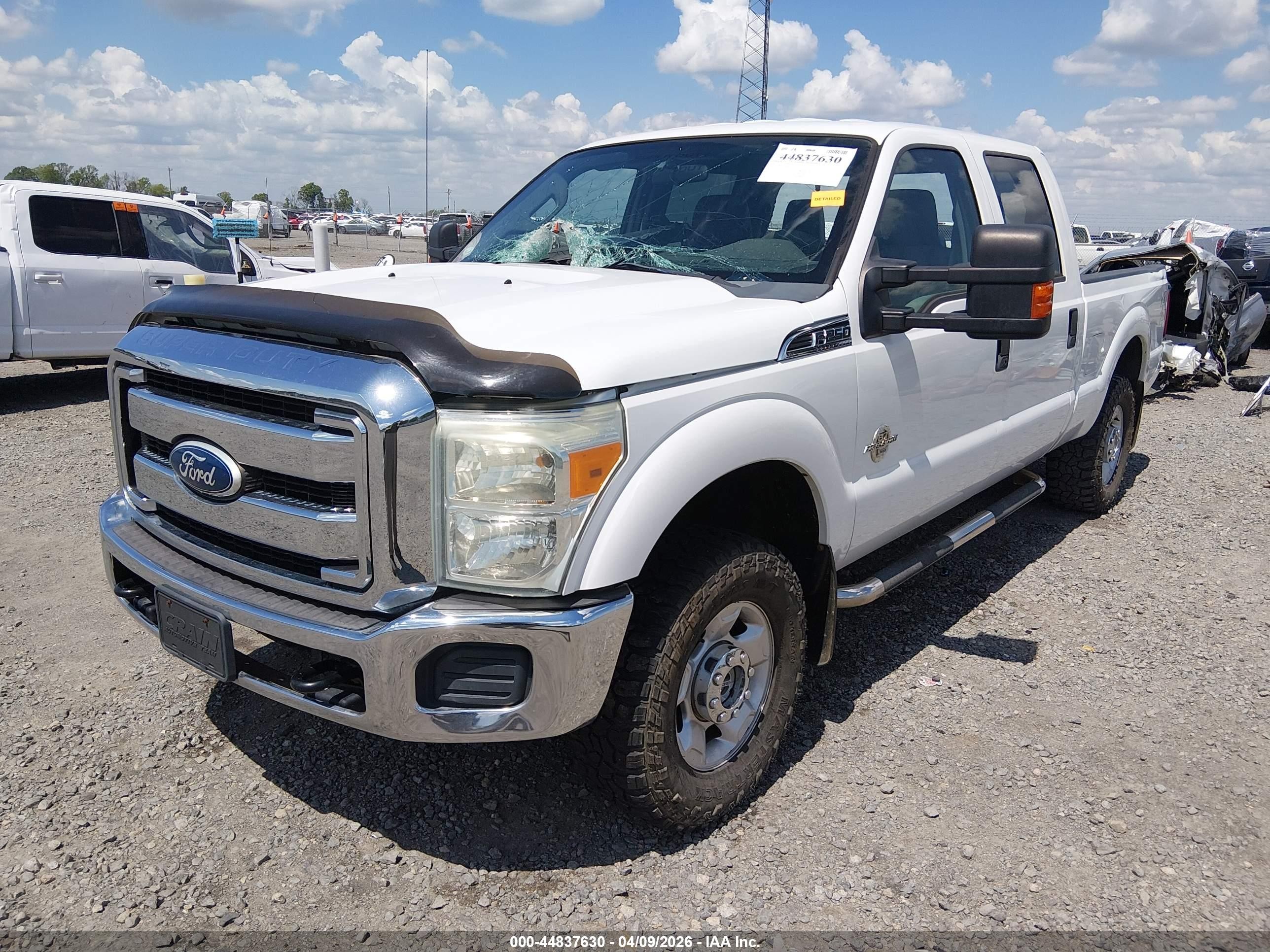 2011 Ford F-250 Xlt White vin: 1FT7W2BTXBEA68392