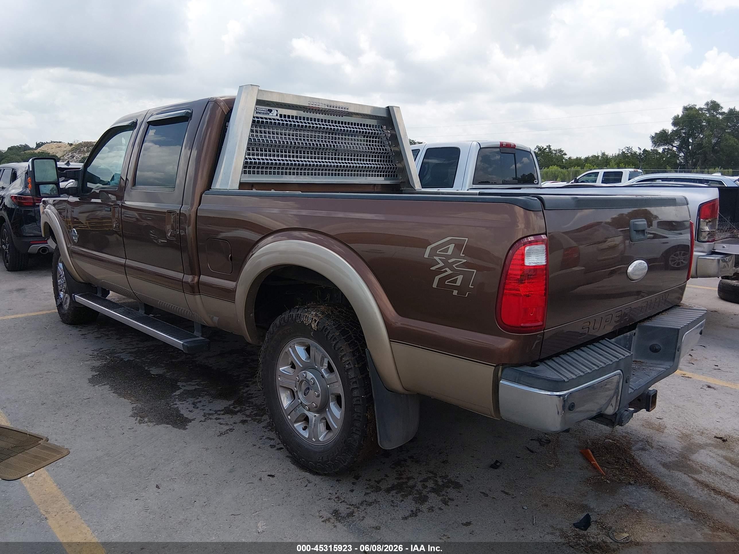 2012 Ford F-250 Lariat Brown vin: 1FT7W2BTXCEB16412