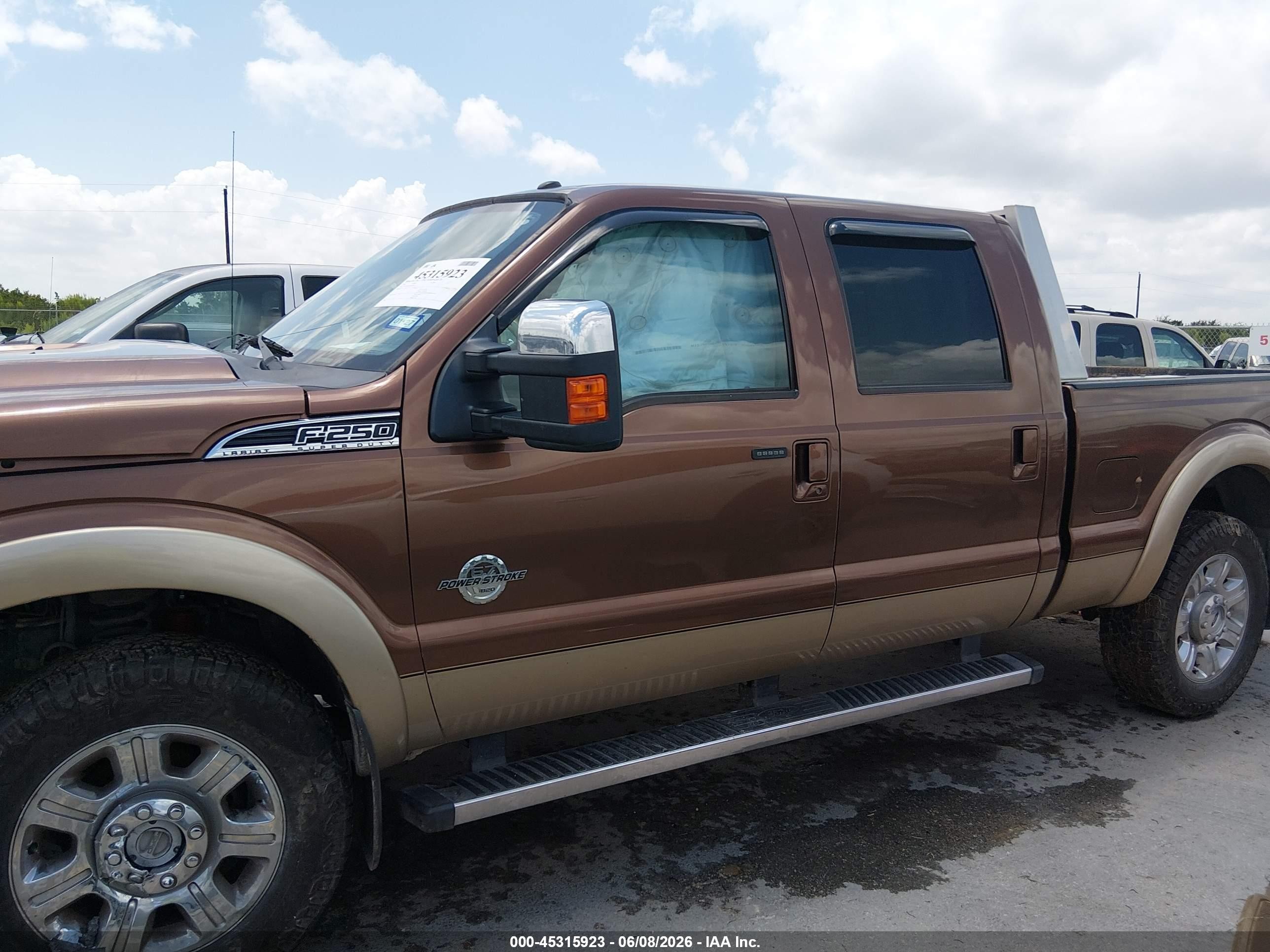 2012 Ford F-250 Lariat Brown vin: 1FT7W2BTXCEB16412