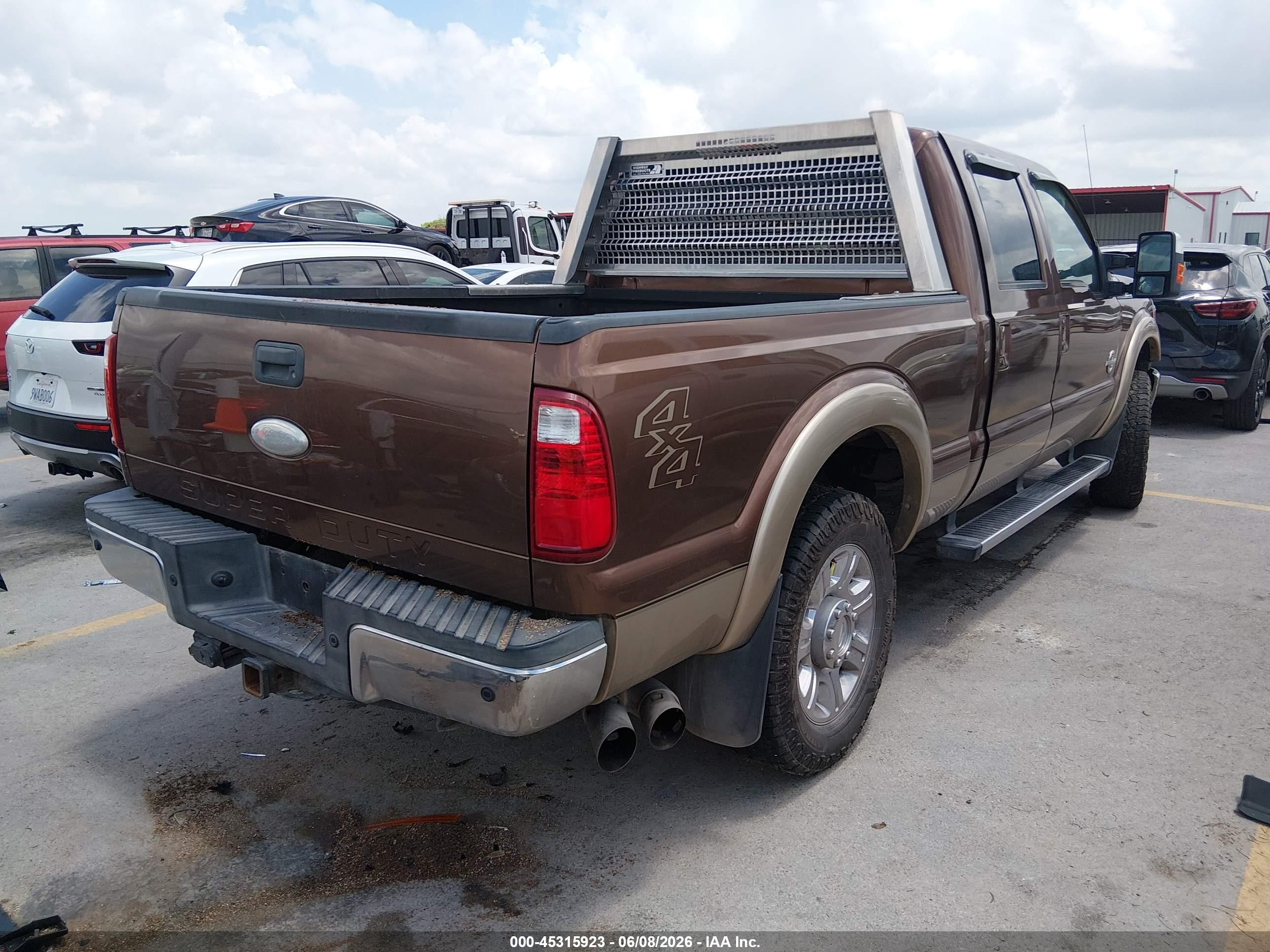 2012 Ford F-250 Lariat Brown vin: 1FT7W2BTXCEB16412