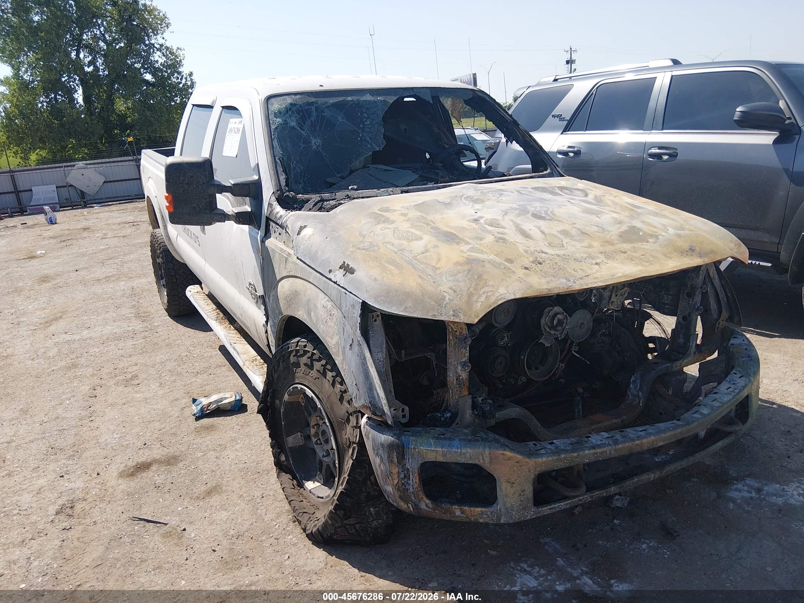 2012 Ford Super Duty F-250 Srw Xlt Белый vin: 1FT7W2BTXCEC41863