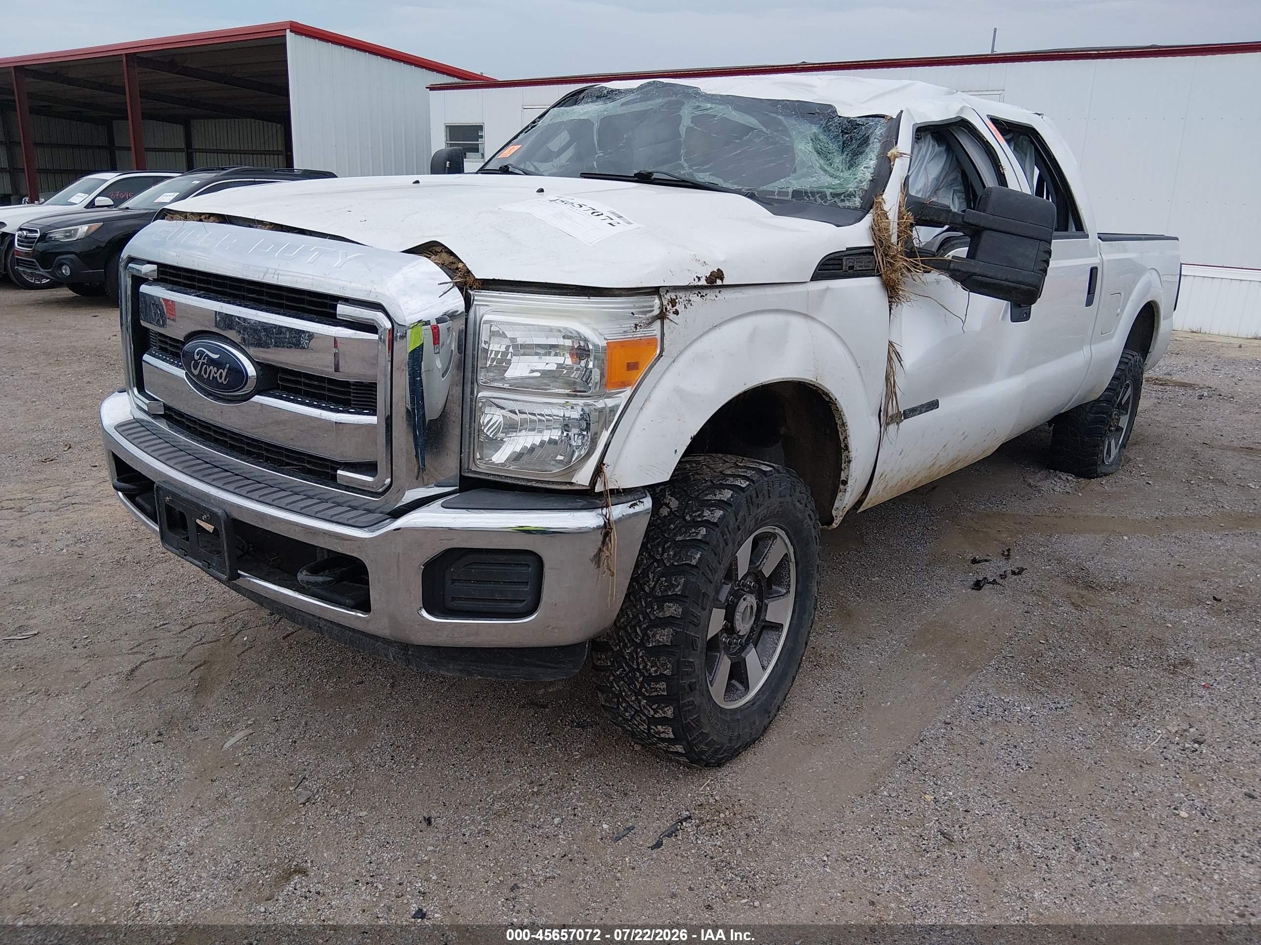 2012 Ford Super Duty F-250 Srw Xlt White vin: 1FT7W2BTXCEC61773
