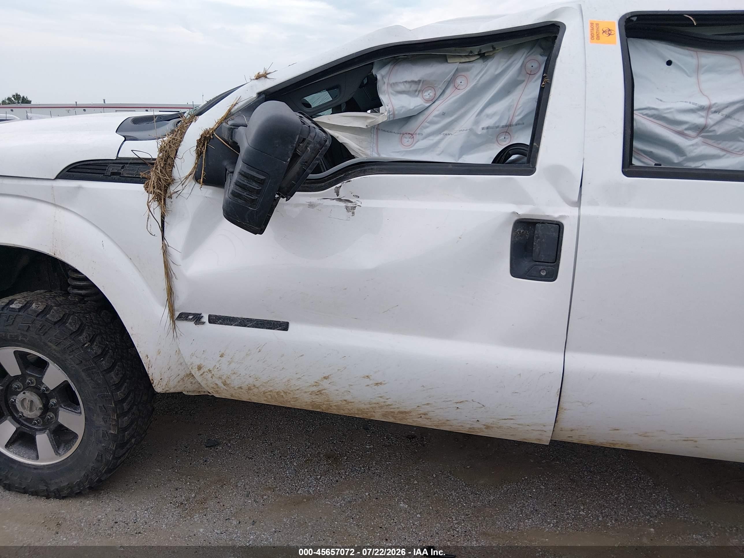 2012 Ford Super Duty F-250 Srw Xlt White vin: 1FT7W2BTXCEC61773