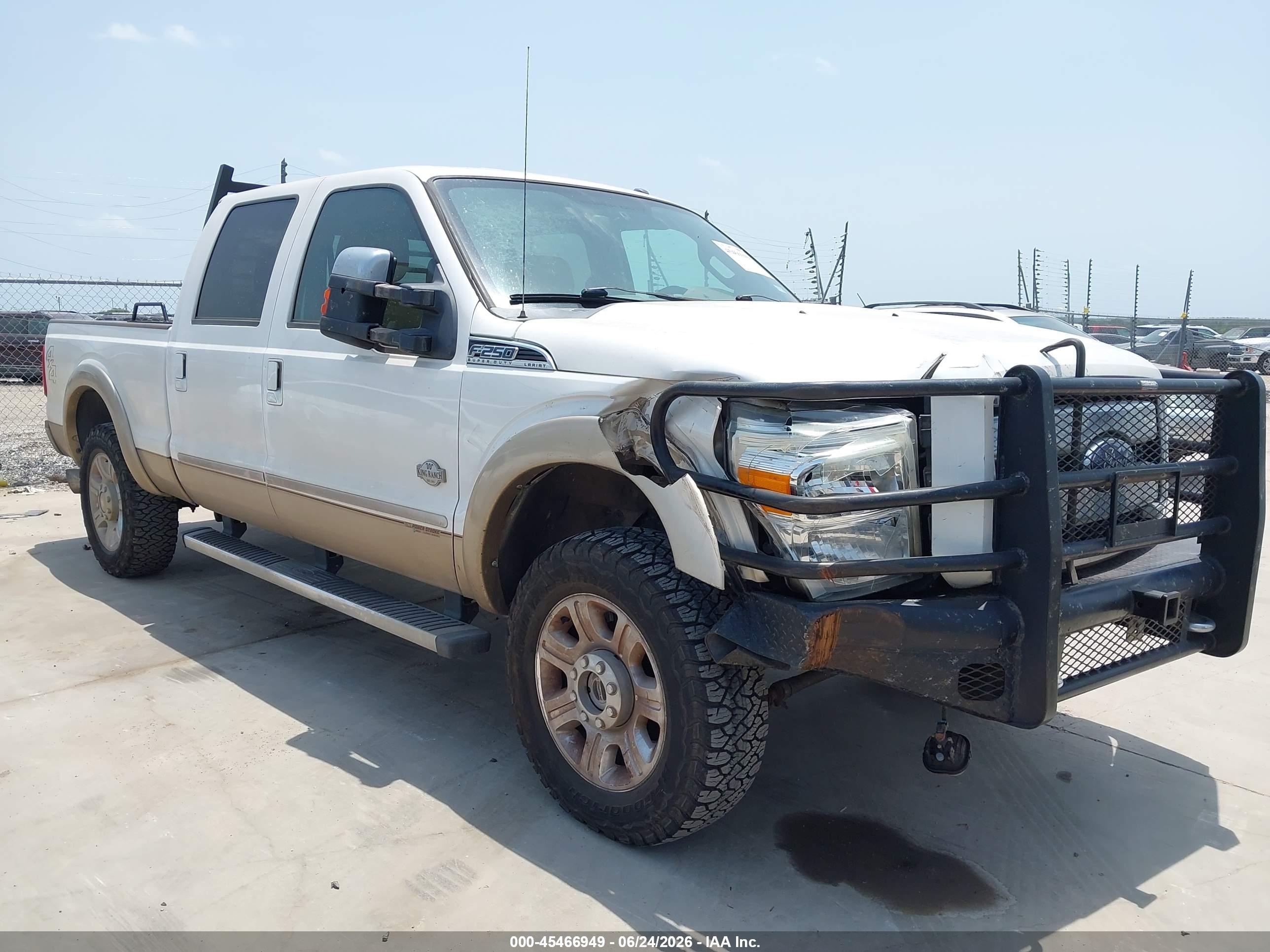 2012 Ford Super Duty F-250 Srw King Ranch/lariat/xl/xlt Белый vin: 1FT7W2BTXCED06503