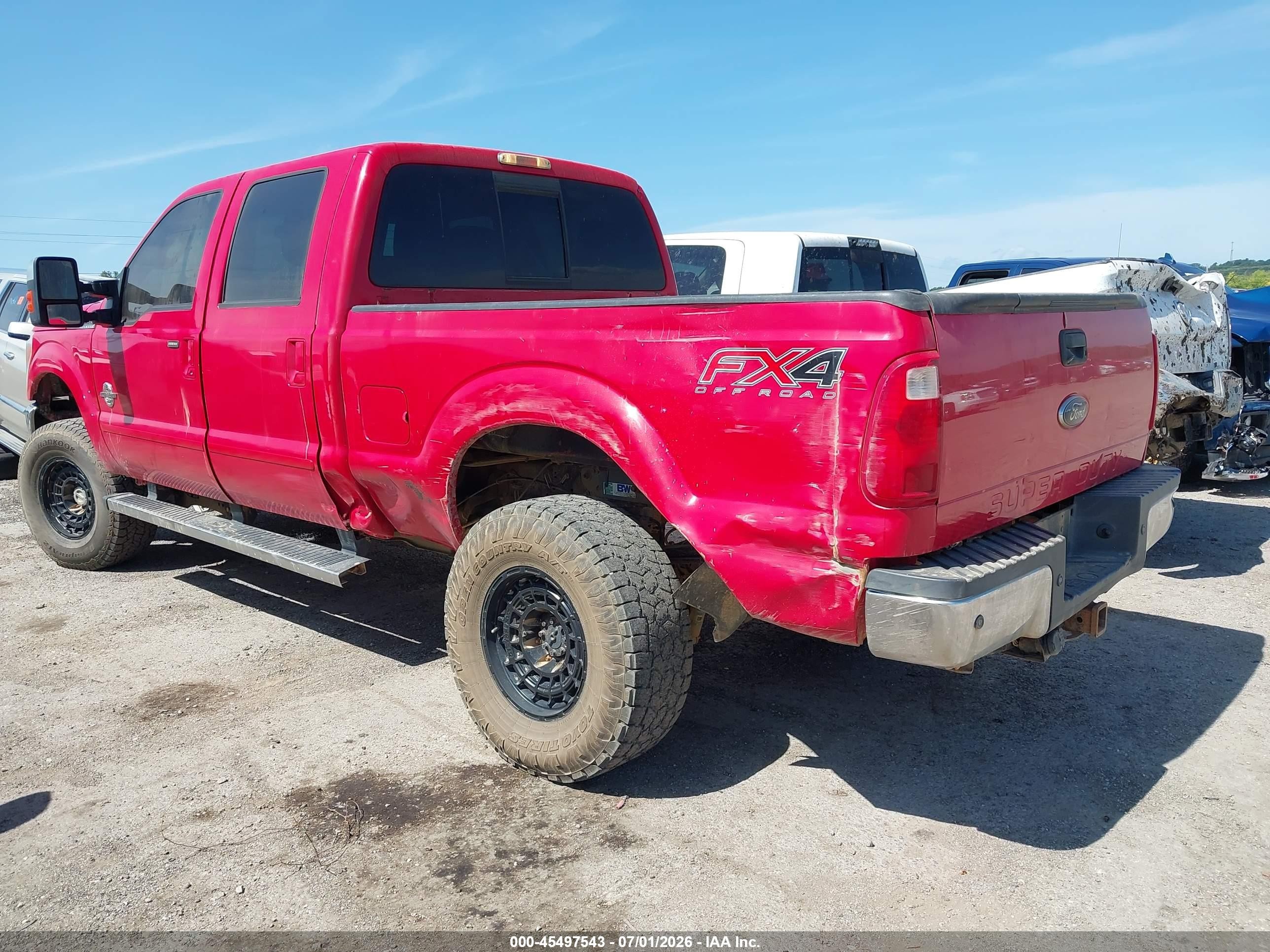 2012 Ford Super Duty F-250 Srw King Ranch/lariat/xl/xlt Красный vin: 1FT7W2BTXCED15301