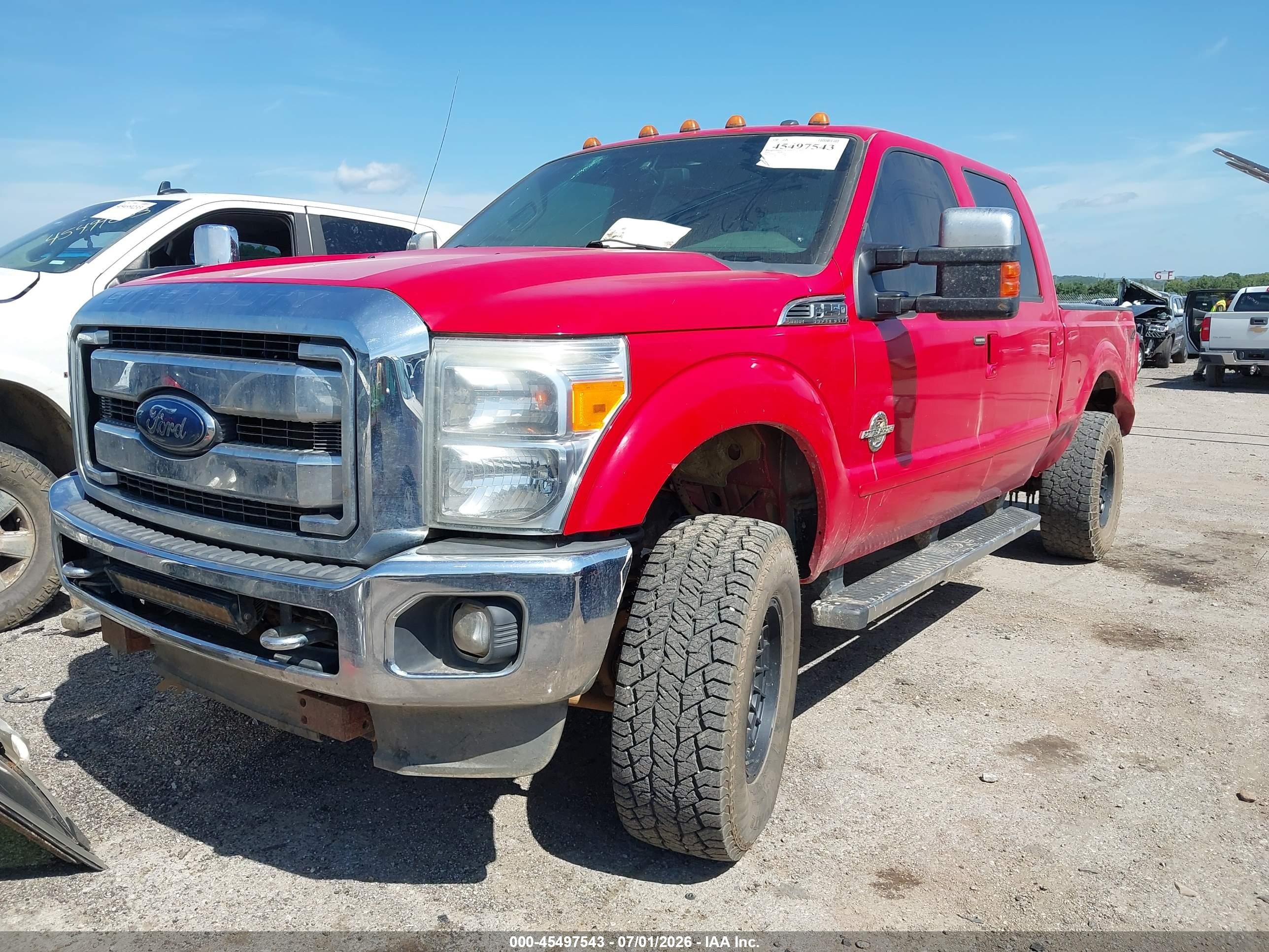 2012 Ford Super Duty F-250 Srw King Ranch/lariat/xl/xlt Красный vin: 1FT7W2BTXCED15301